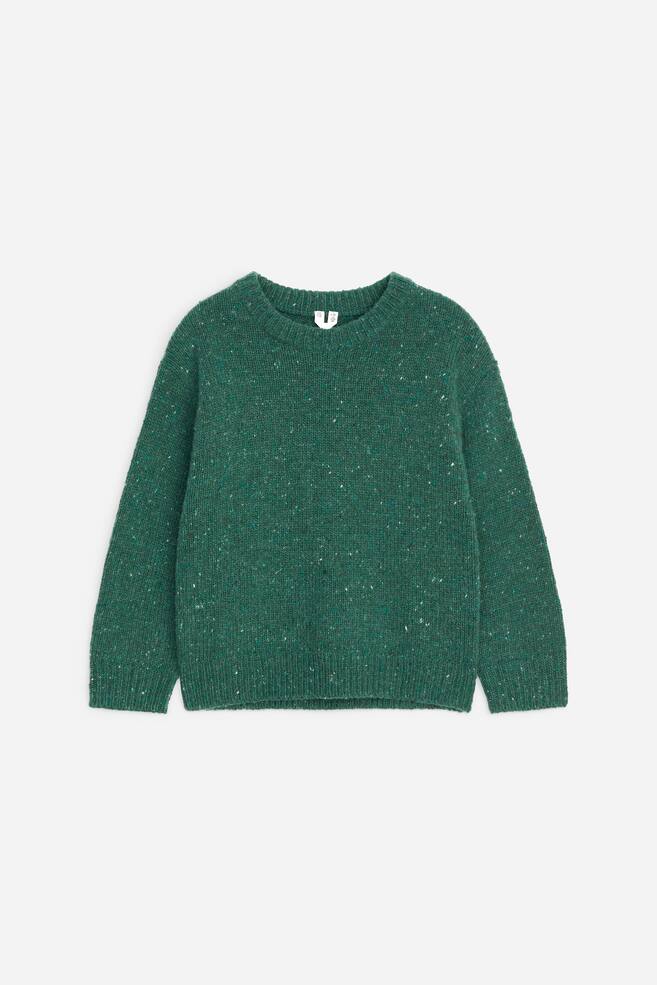 Chunky Jumper - Green/Off White - 1
