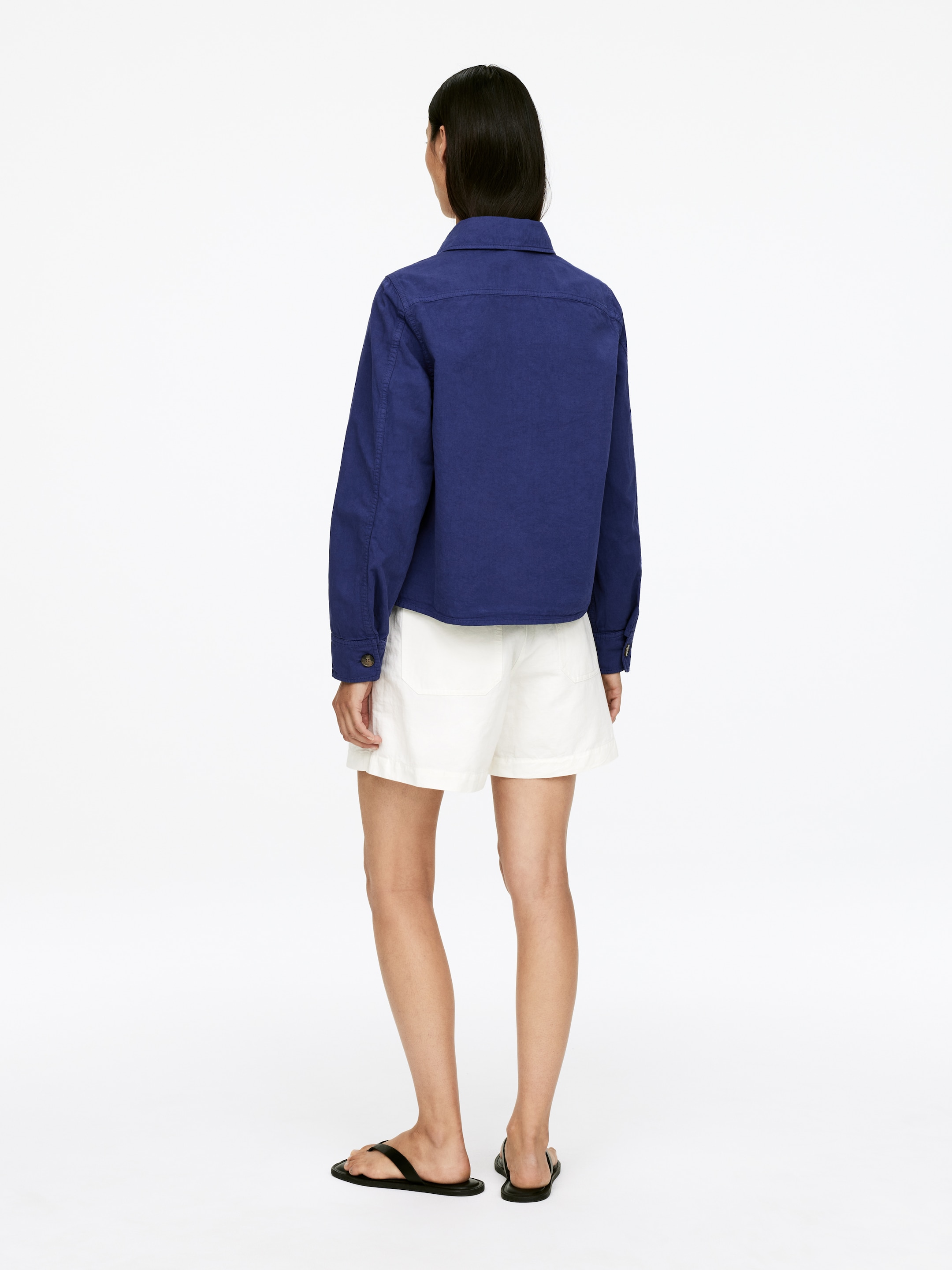 Grösseres Bild ansehen: Overshirt aus Baumwolle und Leinen - Blau - DAMEN | H&M CH 3