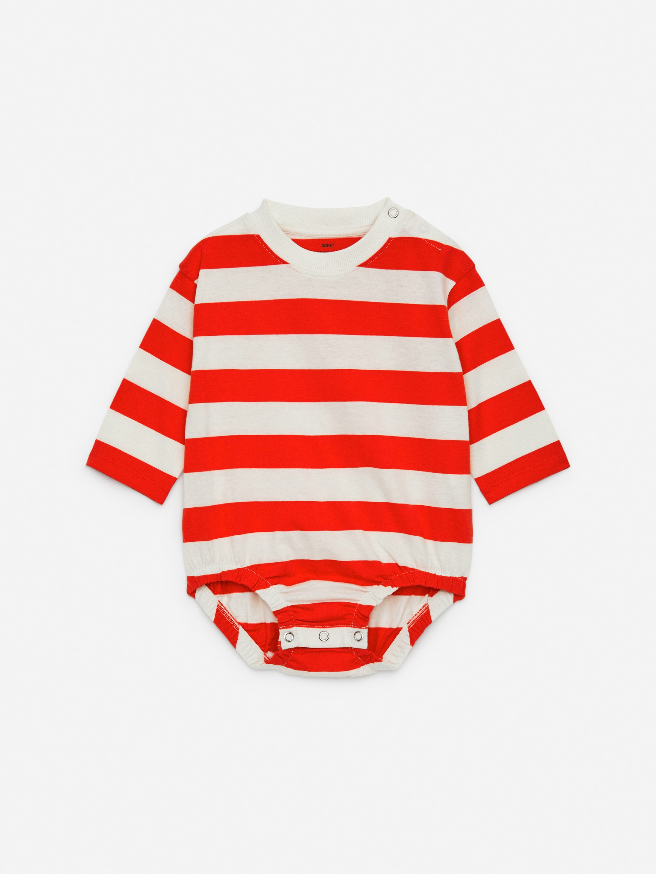 Visa större bild: Långärmad body - Röd/offwhite - BARN | H&M SE 1