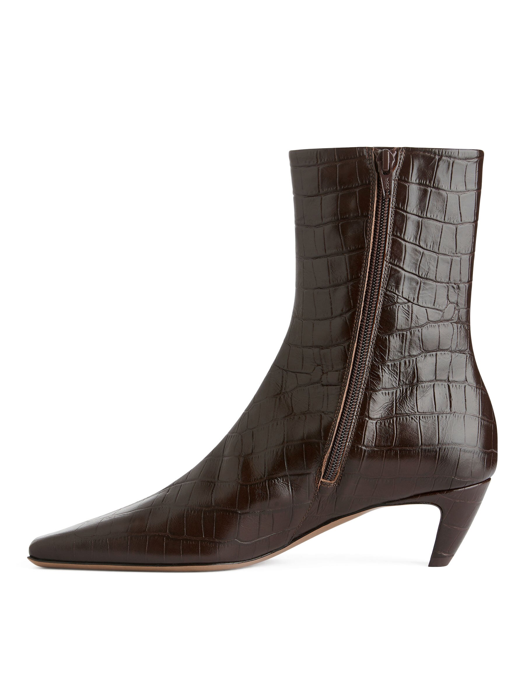 Stiefeletten mit eckiger Zehenpartie - Dunkelbraun - Damen - StillMedia/DescriptiveStillLife - 2