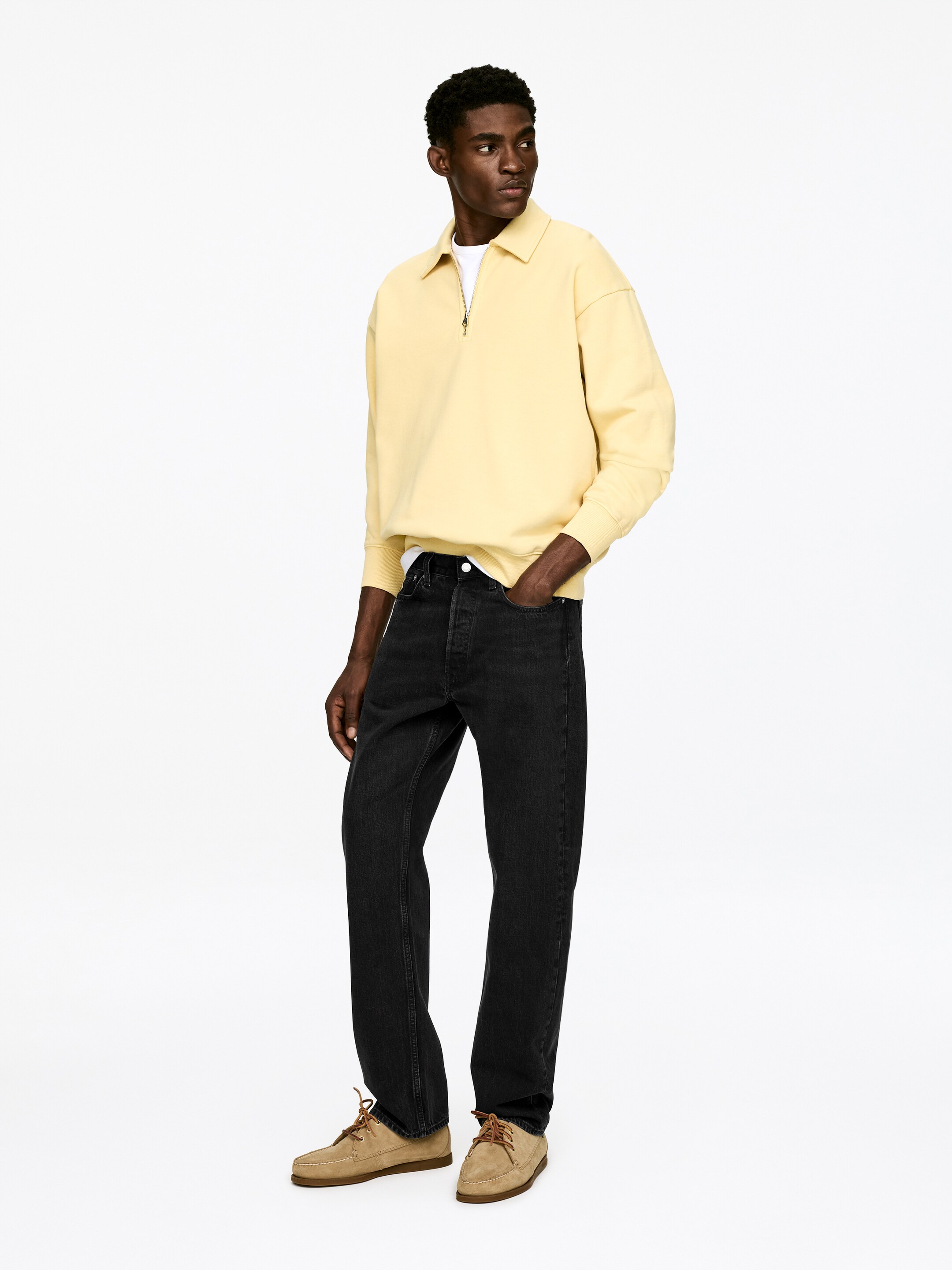 Προβολή μεγαλύτερης εικόνας: CLIFF Regular Straight Jeans - Μαύρο - Men | H&M GR 3