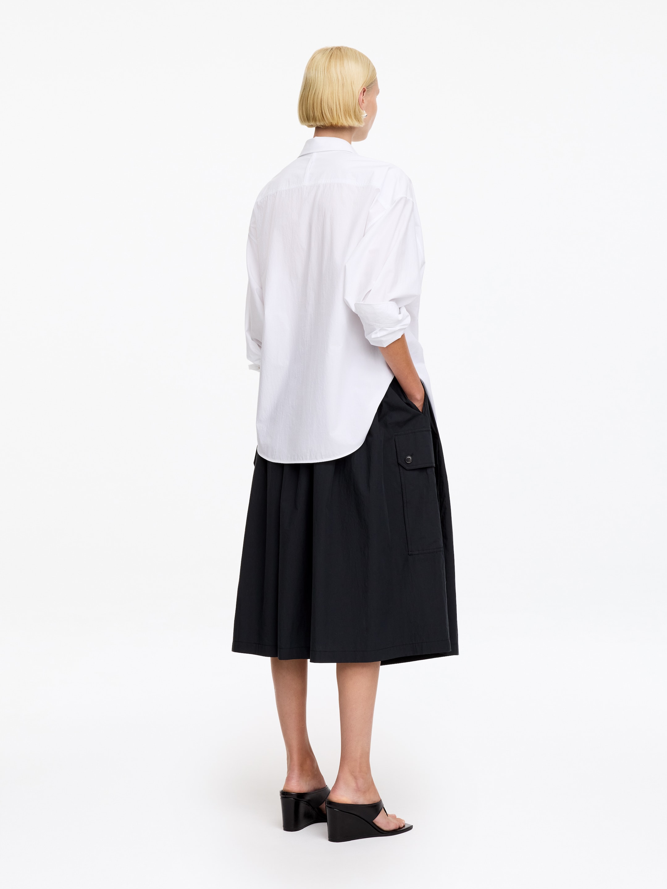 Falda funcional de algodón - Negro - Corte relajado - Women - StillMedia/Lookbook - 2