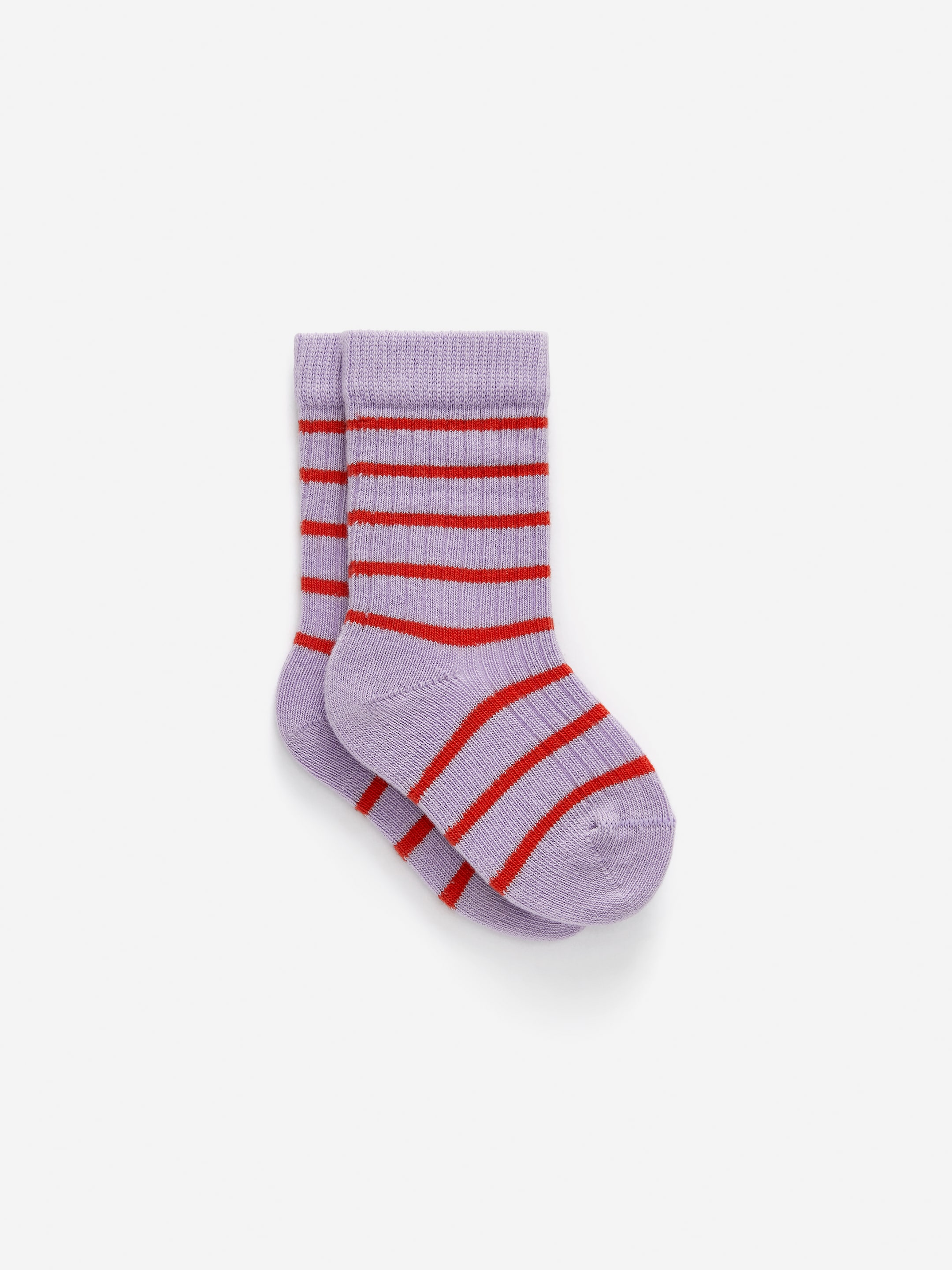 Rib Knit Baby Socks, 5 Pairs - Lilac/Red - Children - StillMedia/DescriptiveStillLife - 1