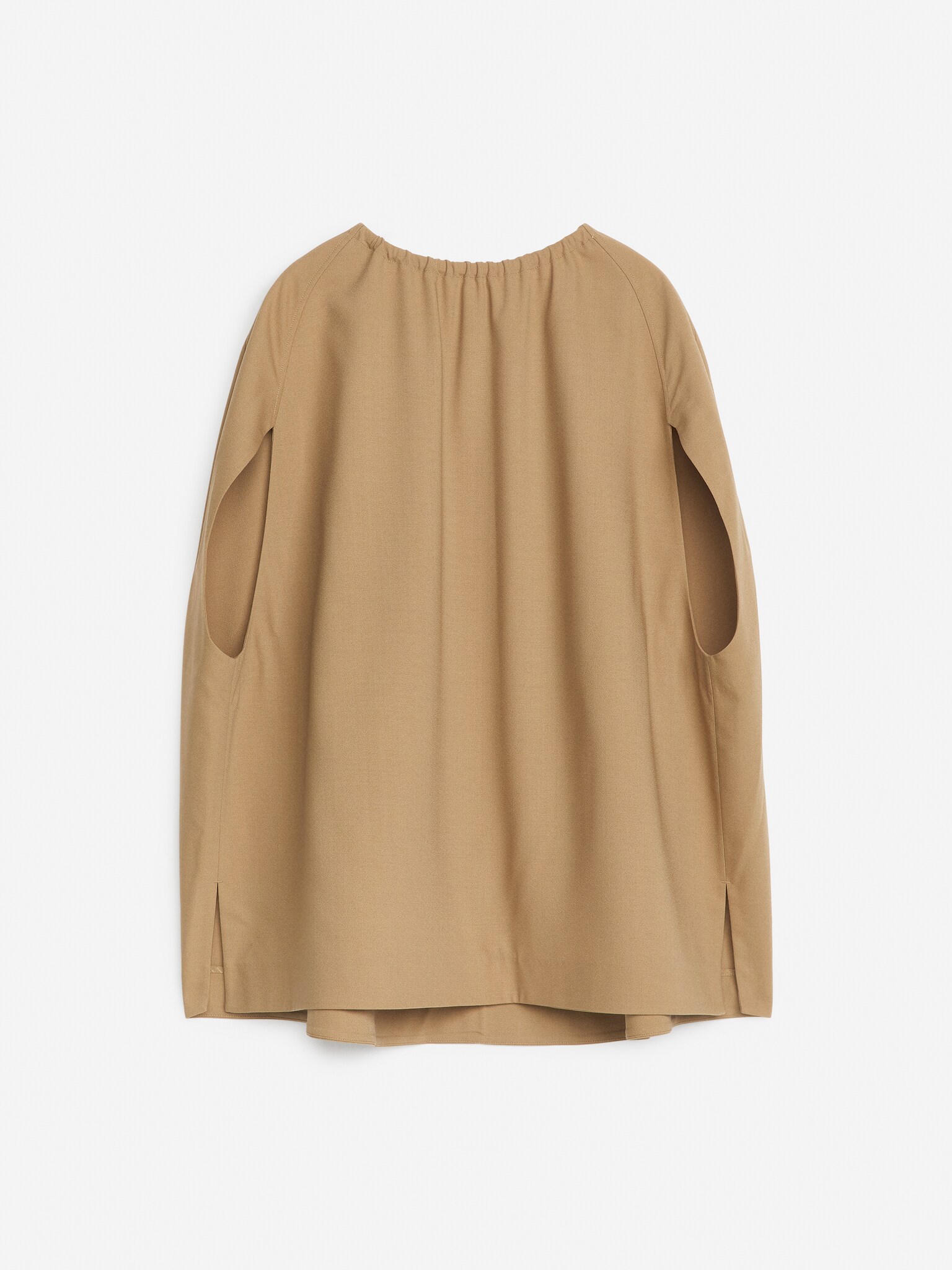 Linne med capeärm - Mörkbeige