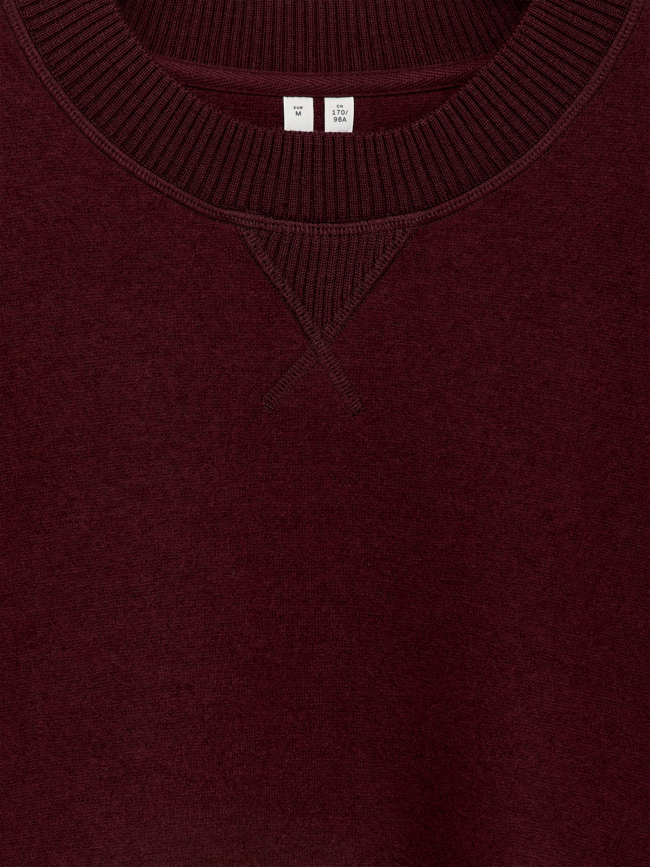 Sweatshirt i ullblandning - Mörkröd - Oversized - Women - StillMedia/DescriptiveStillLife - 1