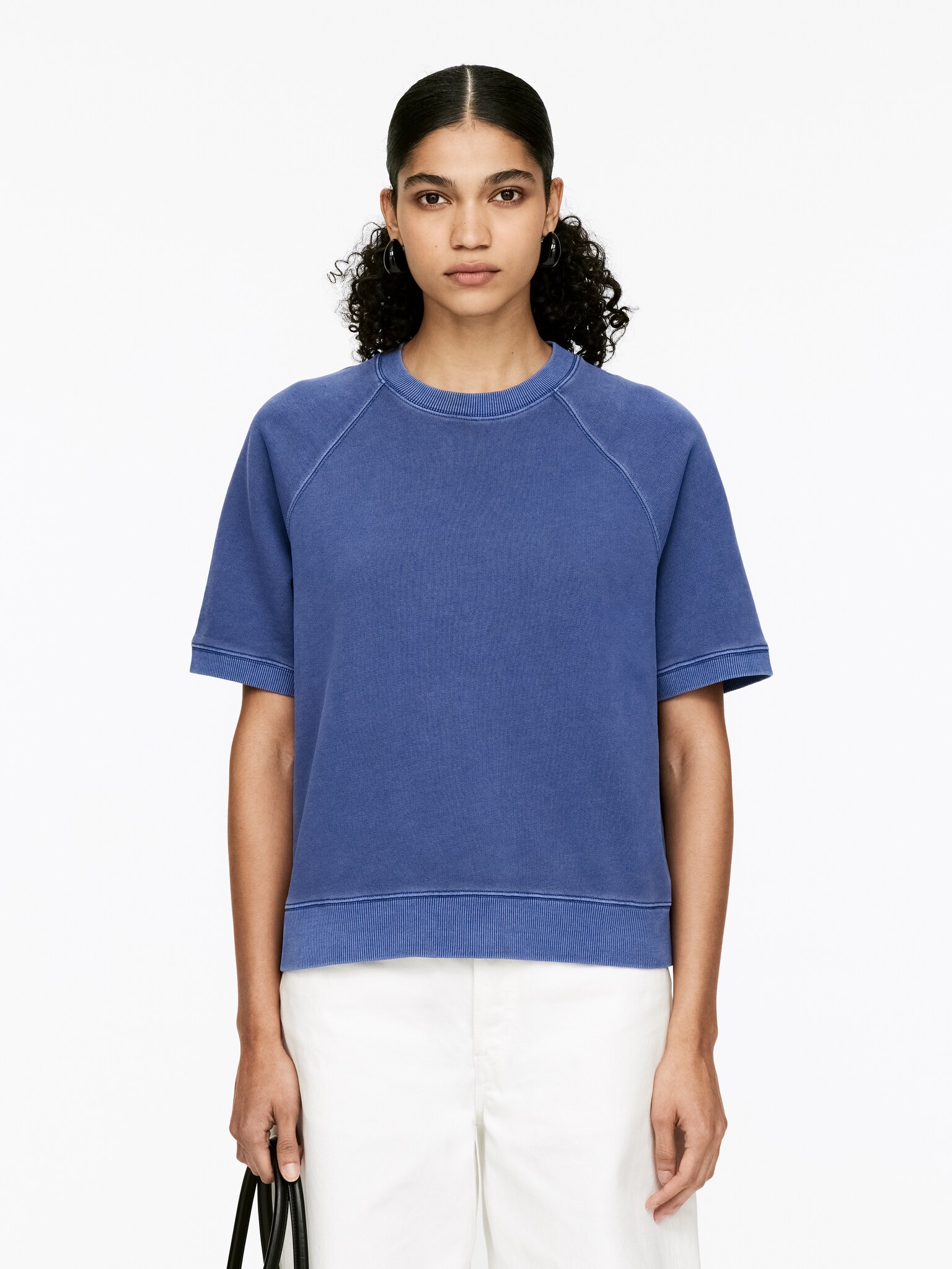 Felpa in spugna francese - Blu/Rosa tenue/Bianco sporco/Rosso scuro/Grigio mélange