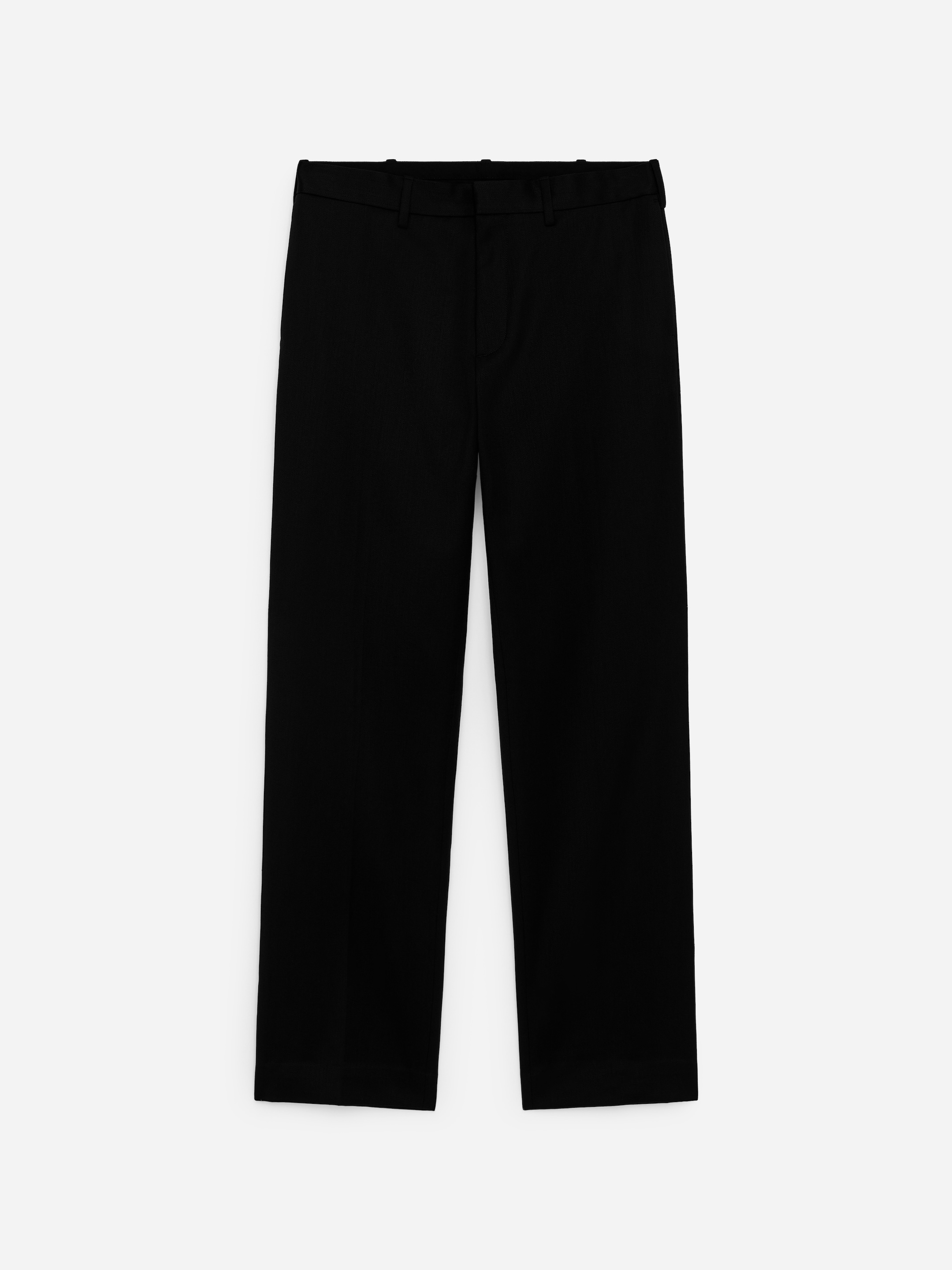 Hose aus Wolle und Baumwolle-Black-17434