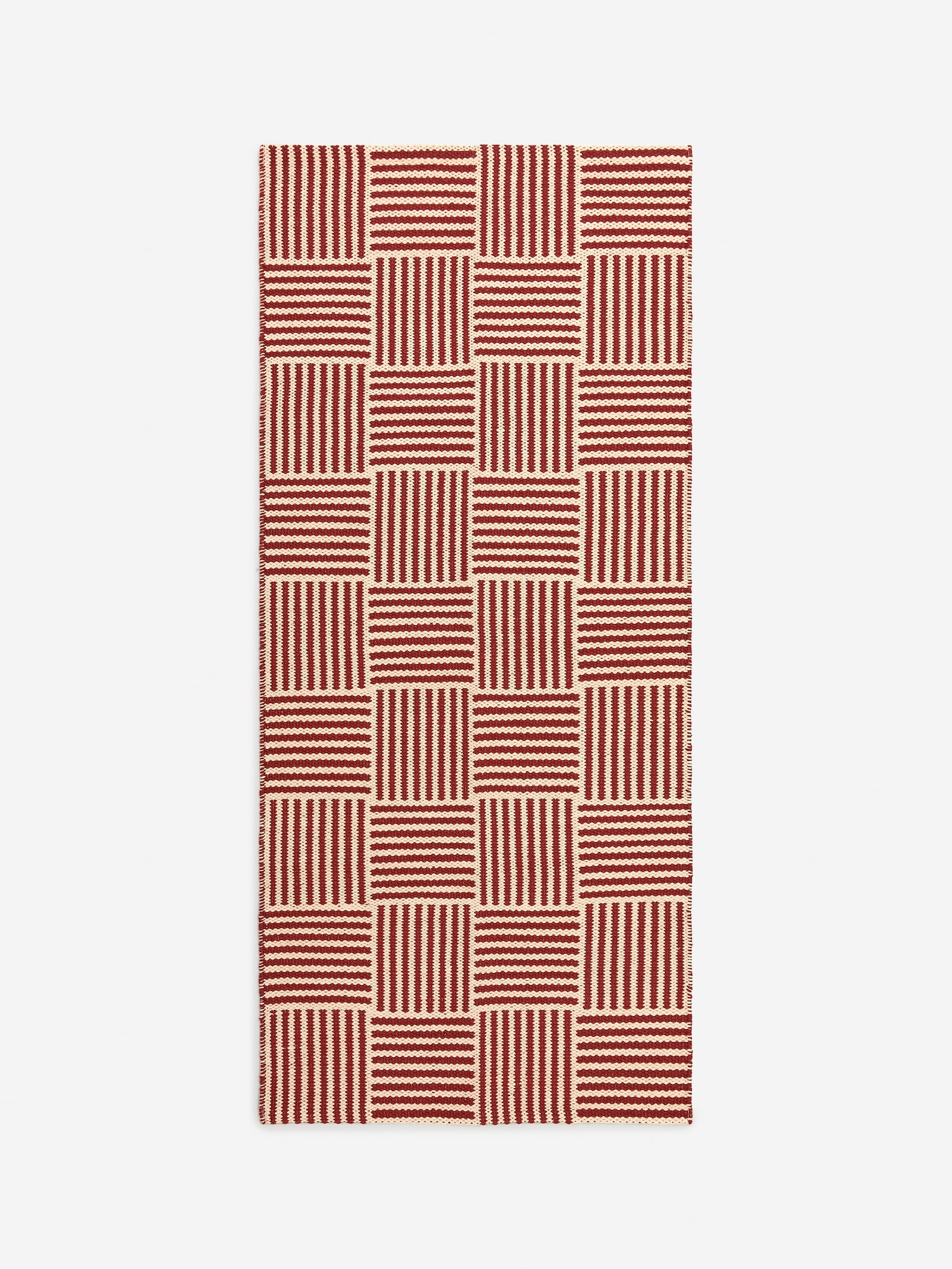 Hallway Rug - White/Red