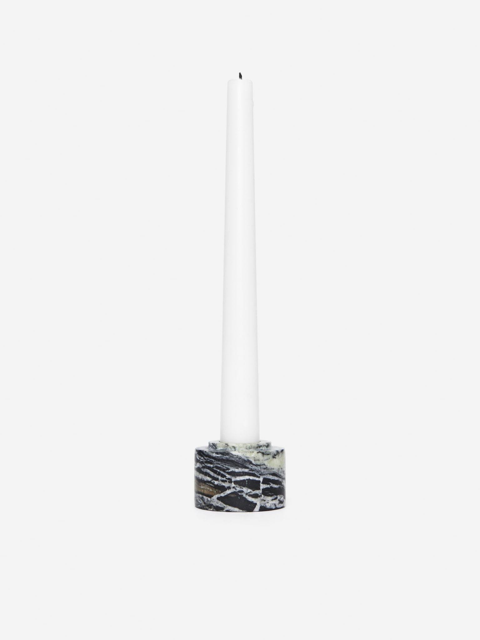 Marble Candle Holder - Grey/Marble - 2