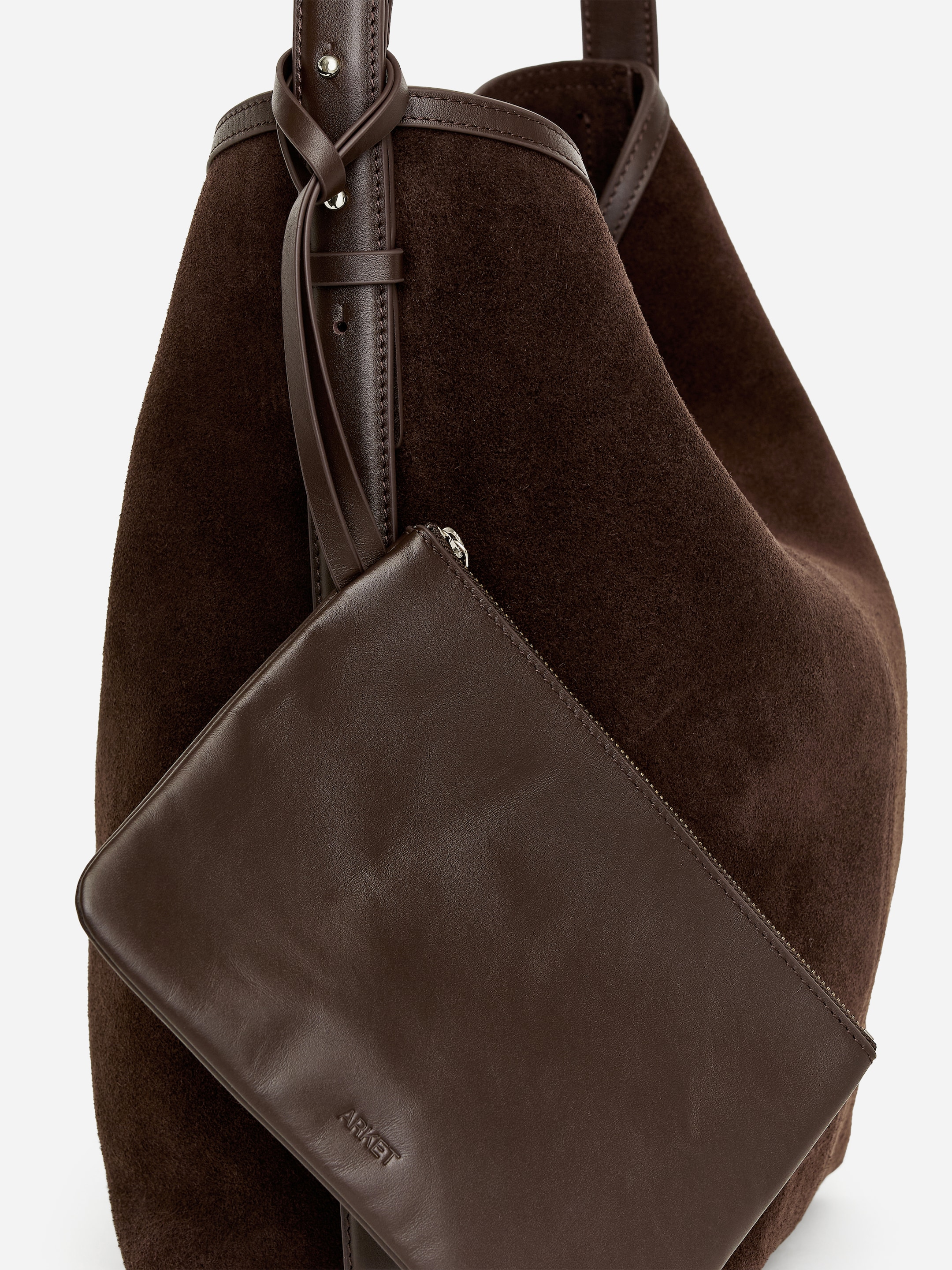 Split Suede Bucket Tote - Brown - Women - StillMedia/DescriptiveDetail - 3