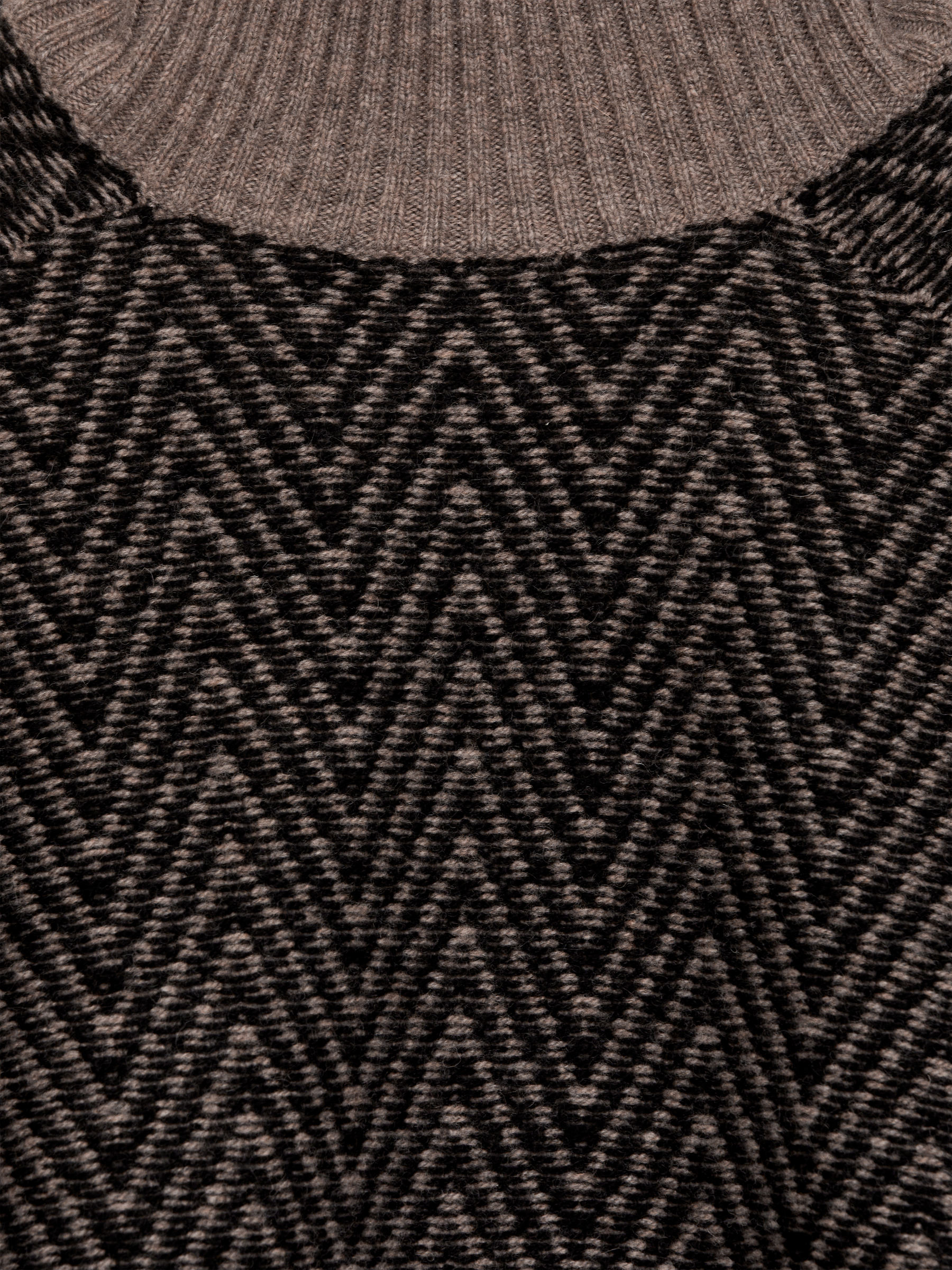 Jacquard-Strickpullover aus Wolle - Taupe - Regular Fit - Damen - StillMedia/DescriptiveDetail - 2