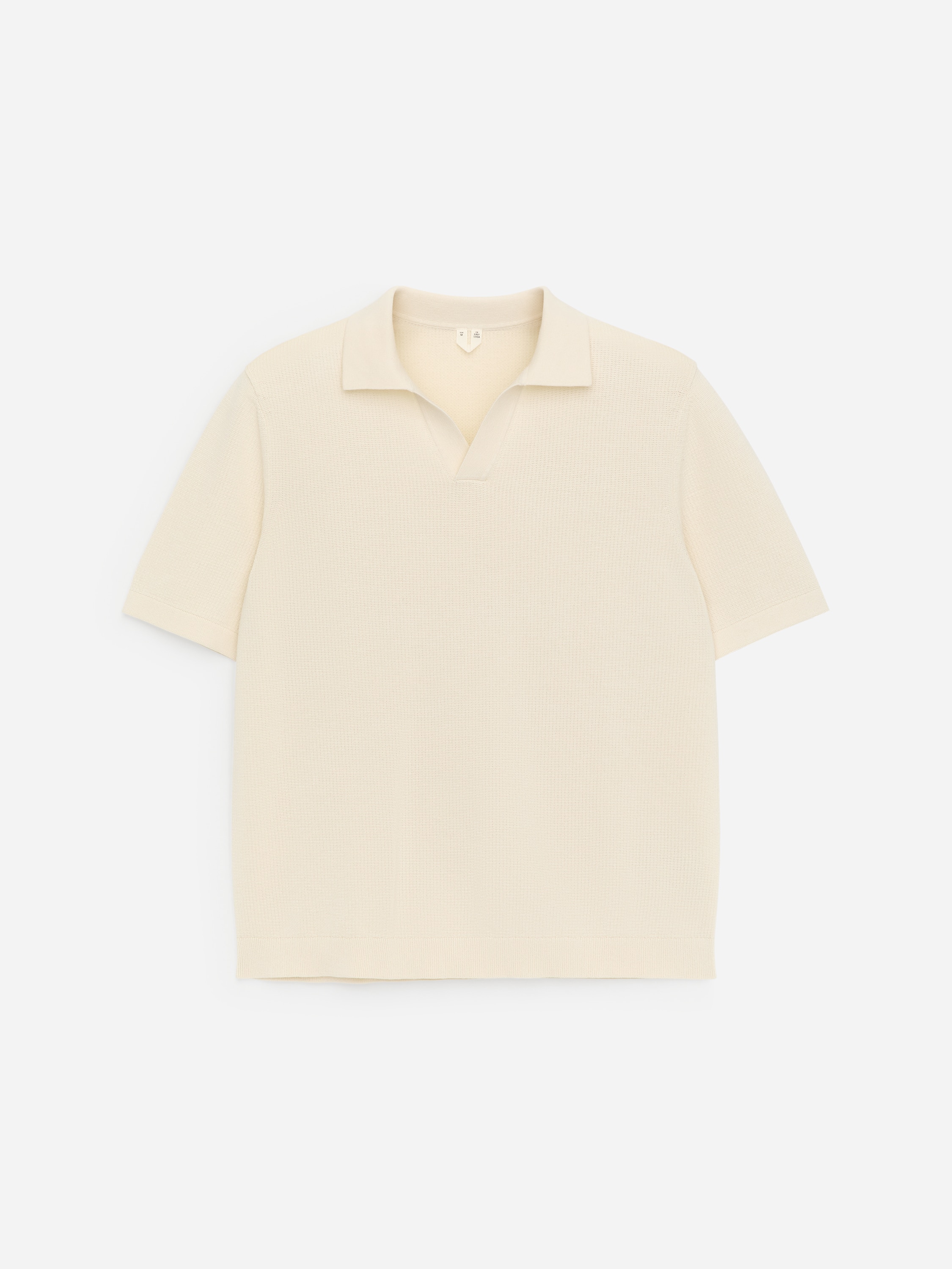 Polo texturé - Blanc cassé/Menthe poudrée/Bleu foncé