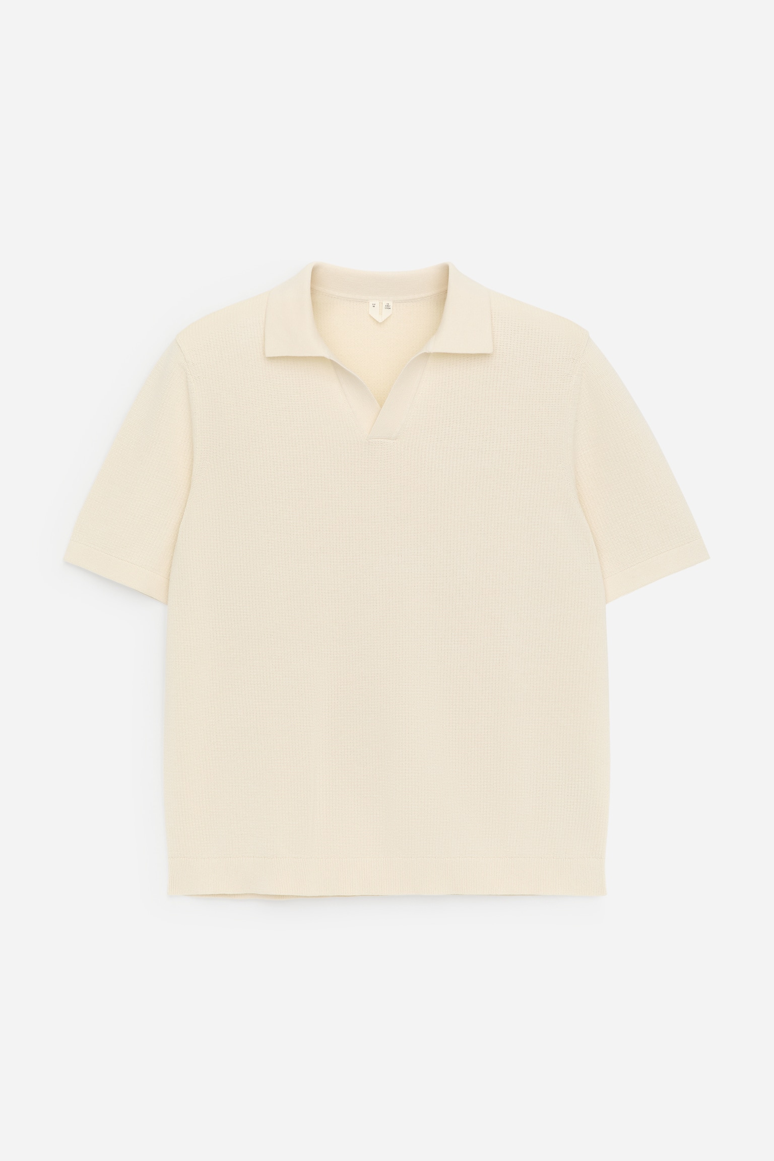 Polo shirt med textur - Off-white/Mörkblå/Mintgrön - 2