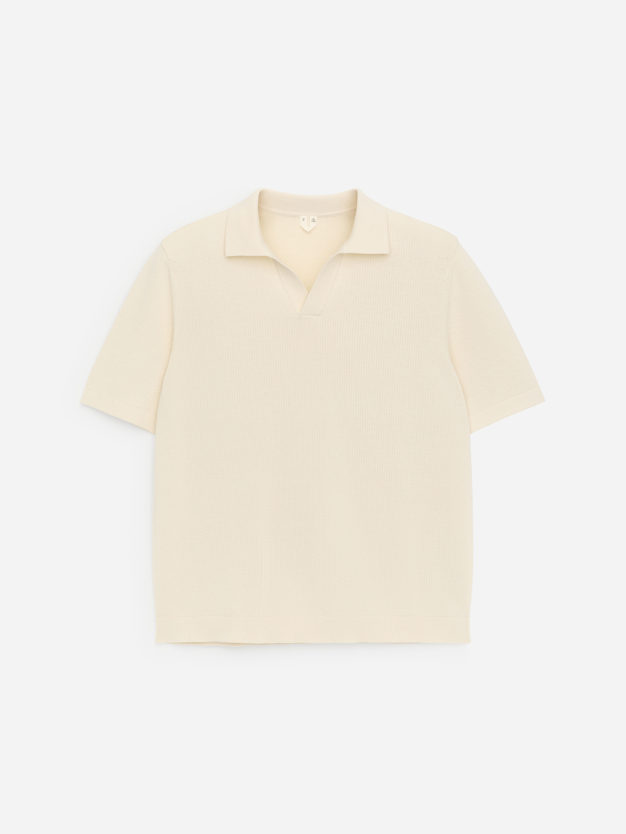 Polo shirt med textur - Off-white - Regular fit - Men - StillMedia/DescriptiveStillLife - 1