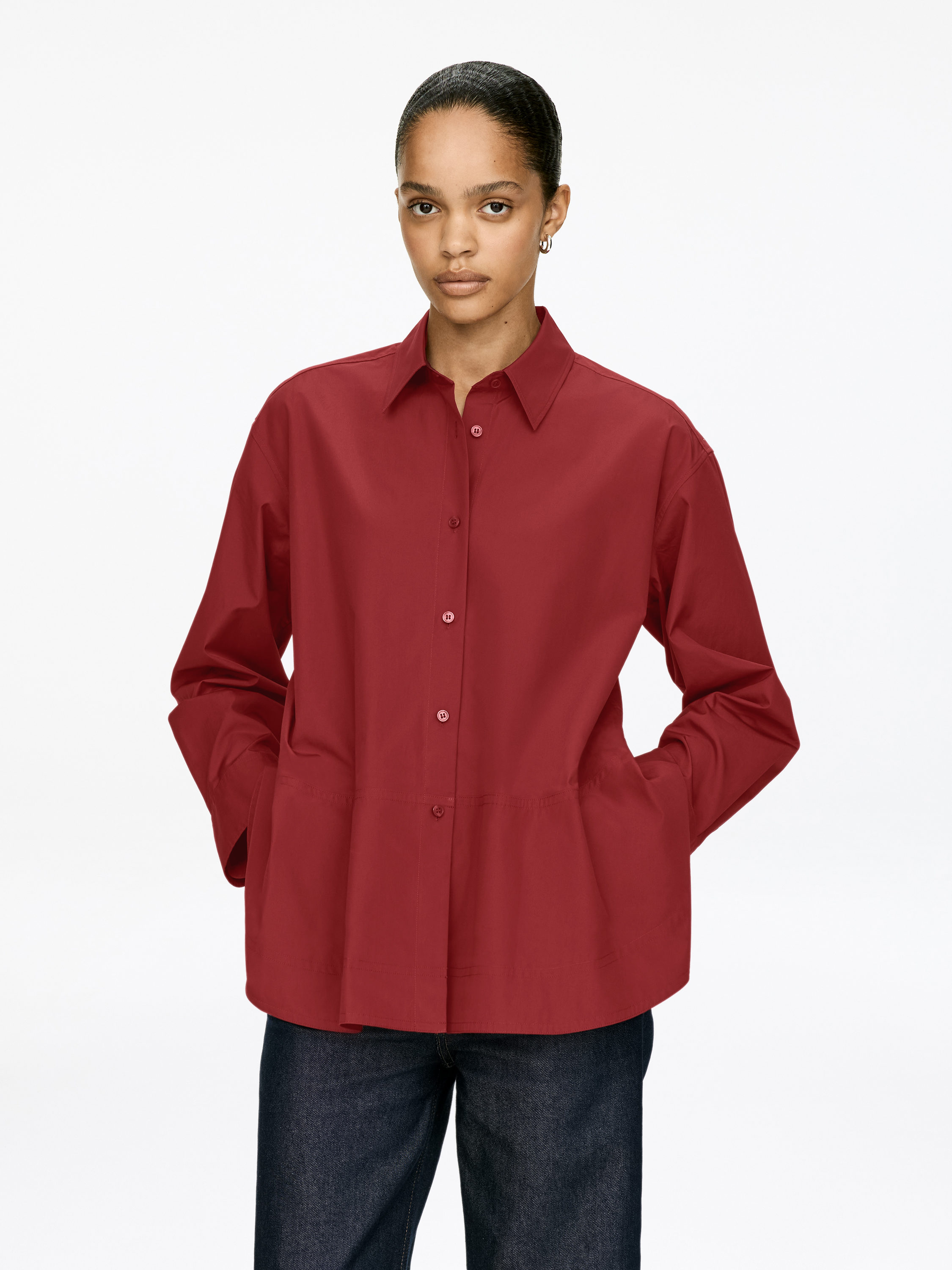 Baumwollbluse mit Schößchen-#633337-17137