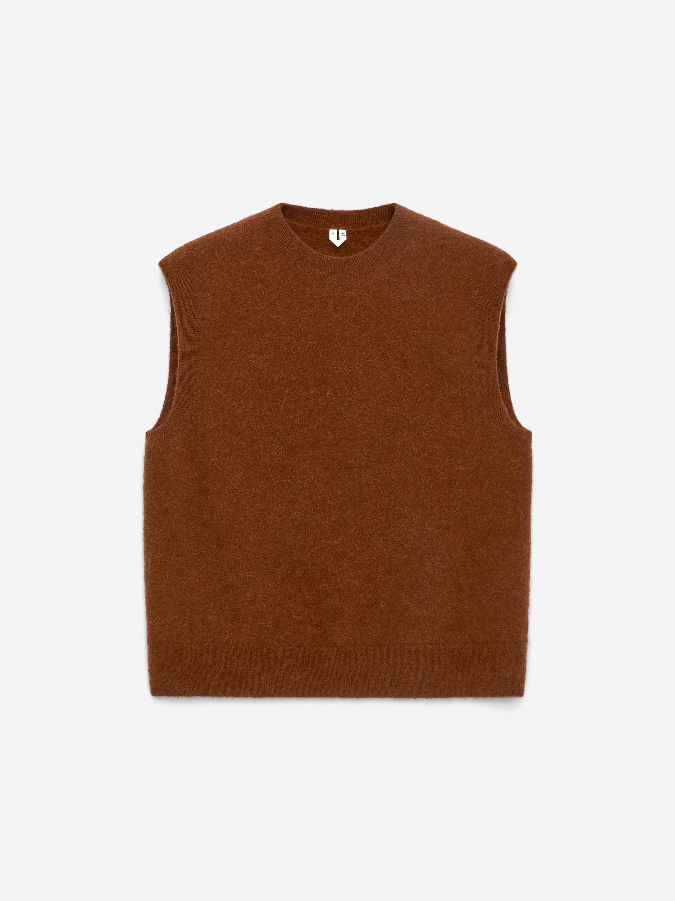 Alpaca-Wool Blend Vest - Rust - Regular fit - Men - StillMedia/DescriptiveStillLife - 2