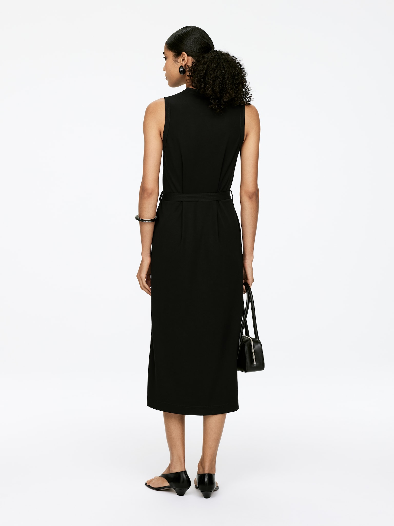 Robe en viscose extensible - Noir - 5