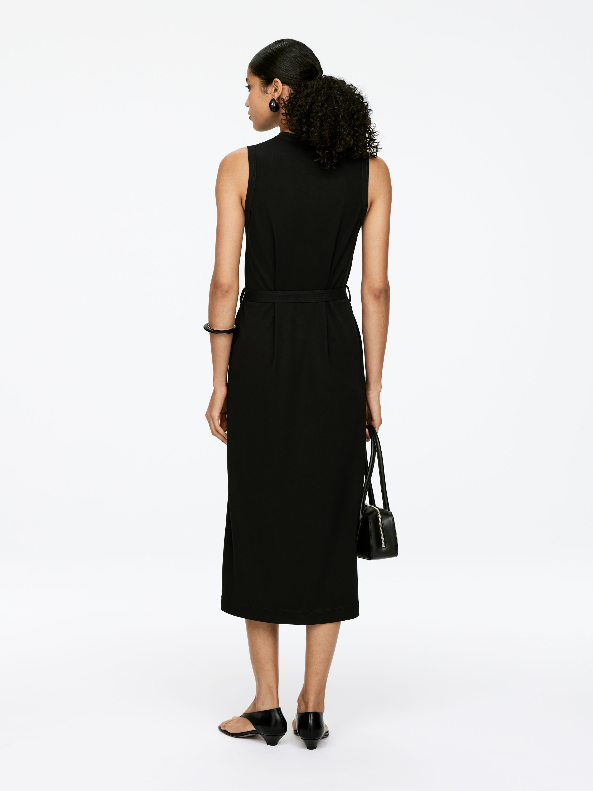 Stretch Viscose Dress - Black - Regular fit - Women - StillMedia/Lookbook - 4