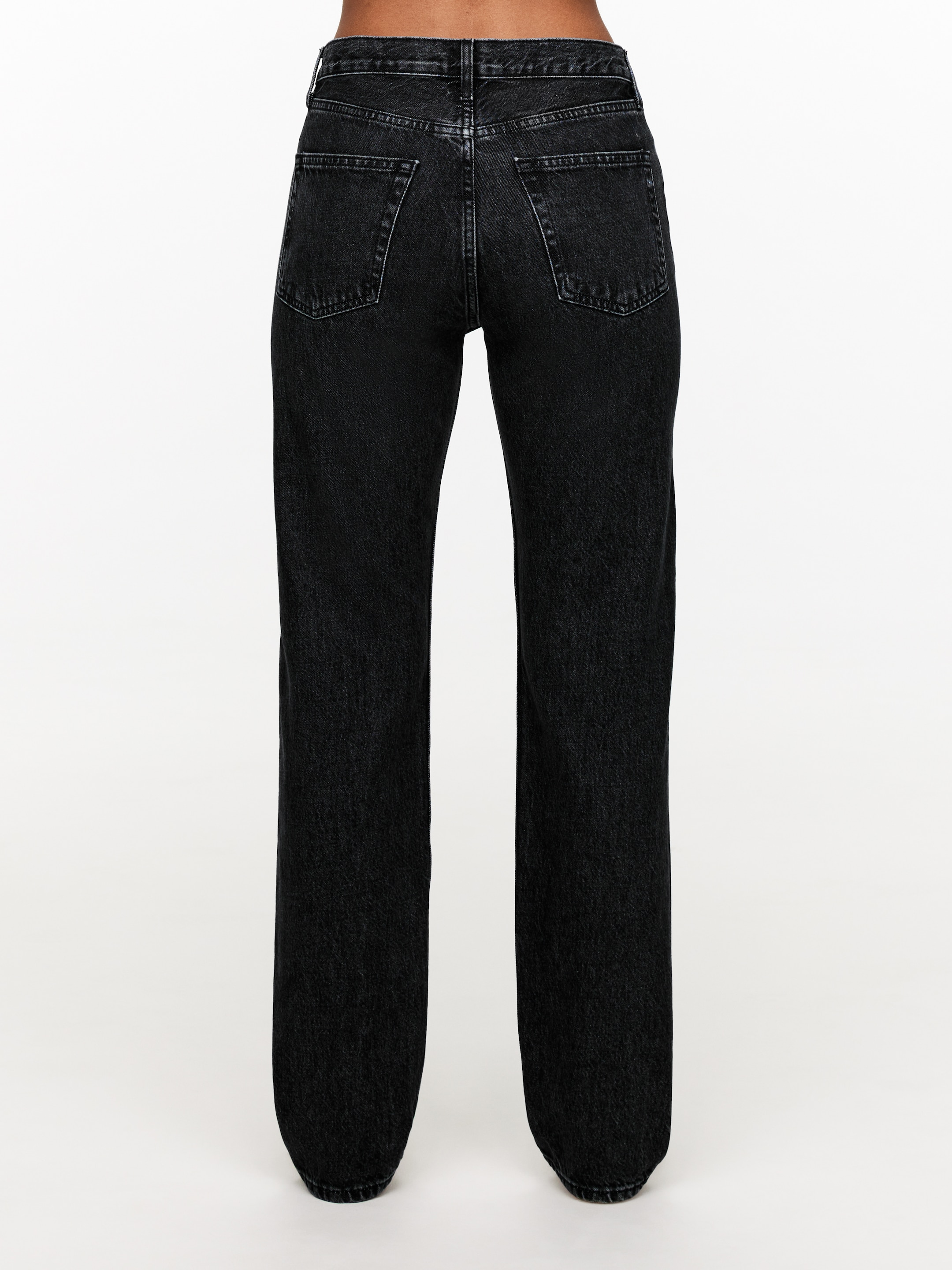 Grotere afbeelding bekijken: SNOW Straight Jeans - Washed Black - DAMES | H&M BE 2