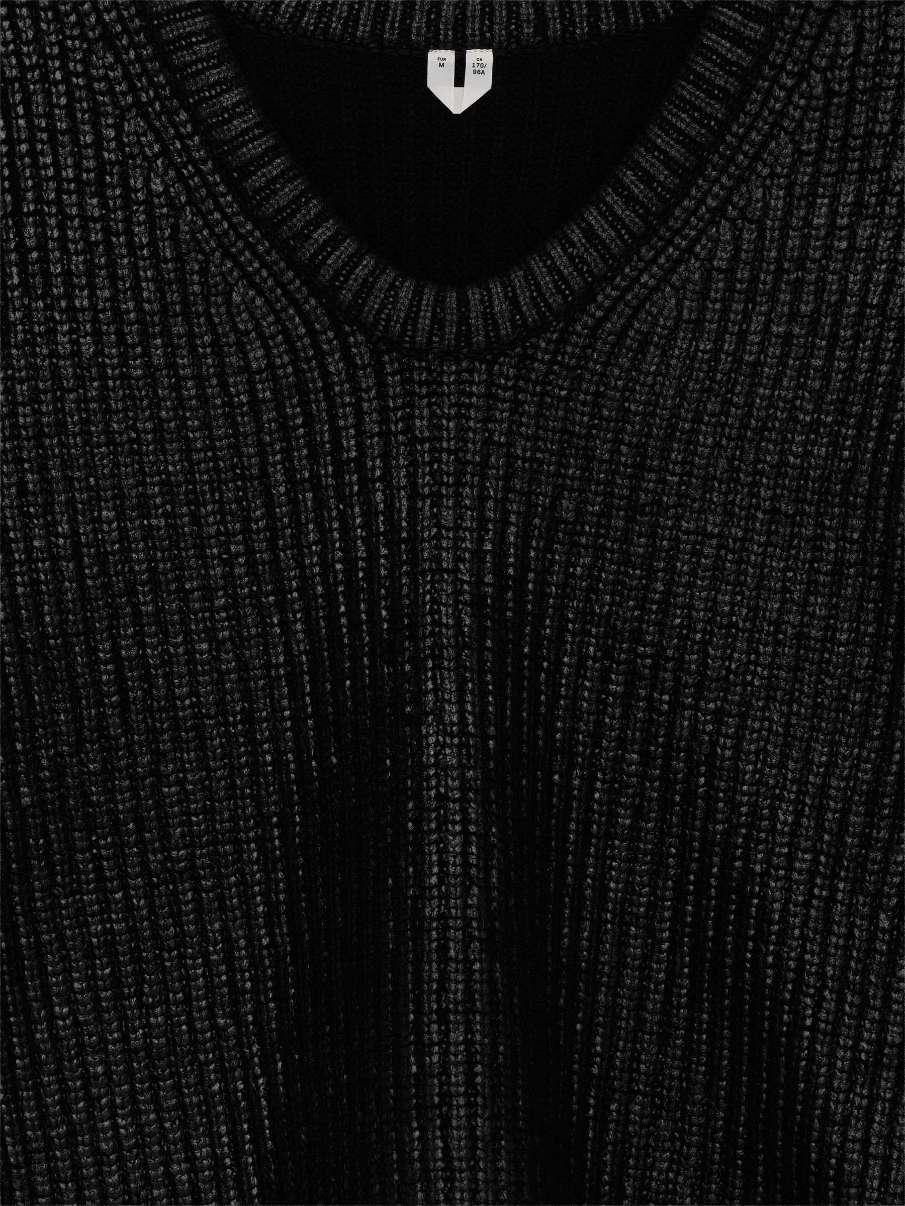Coated Wool Jumper - Black - Loose fit - Women - StillMedia/DescriptiveStillLife - 1