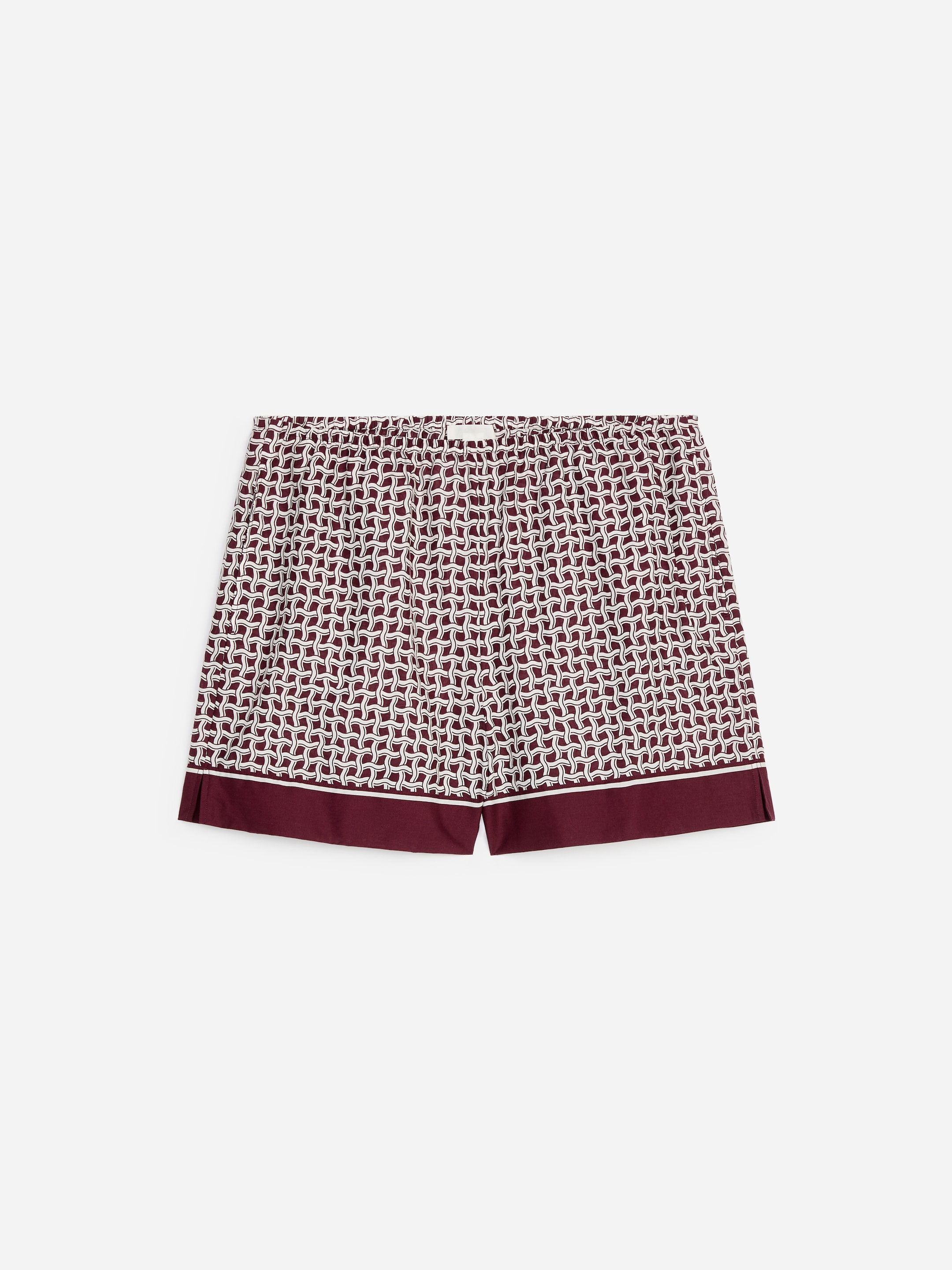 Lyocell Blend Shorts-#4B262D-19836