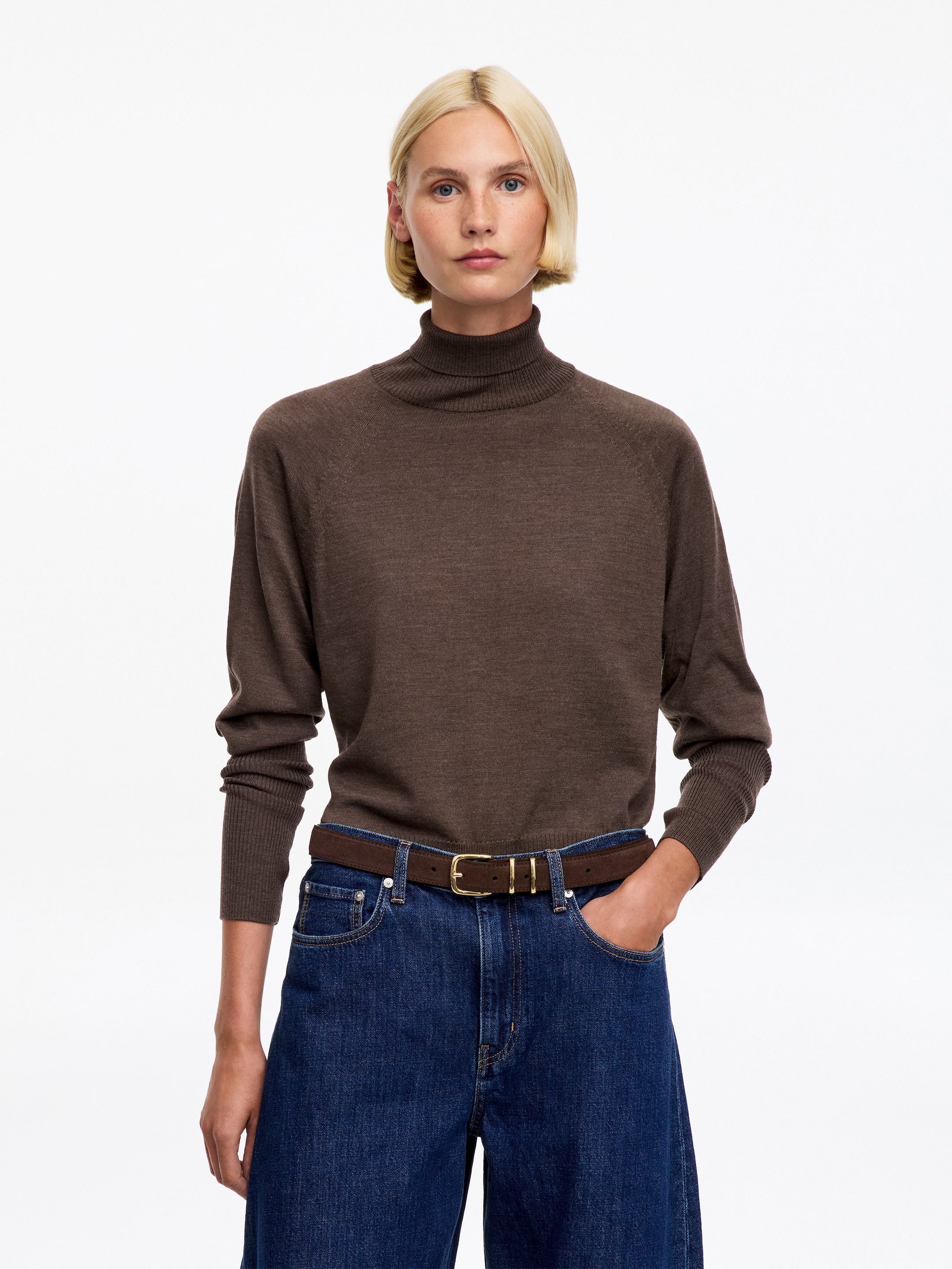 Pasek z dwoiny zamszowej - Ciemnobrązowy - Women - StillMedia/Lookbook - 9