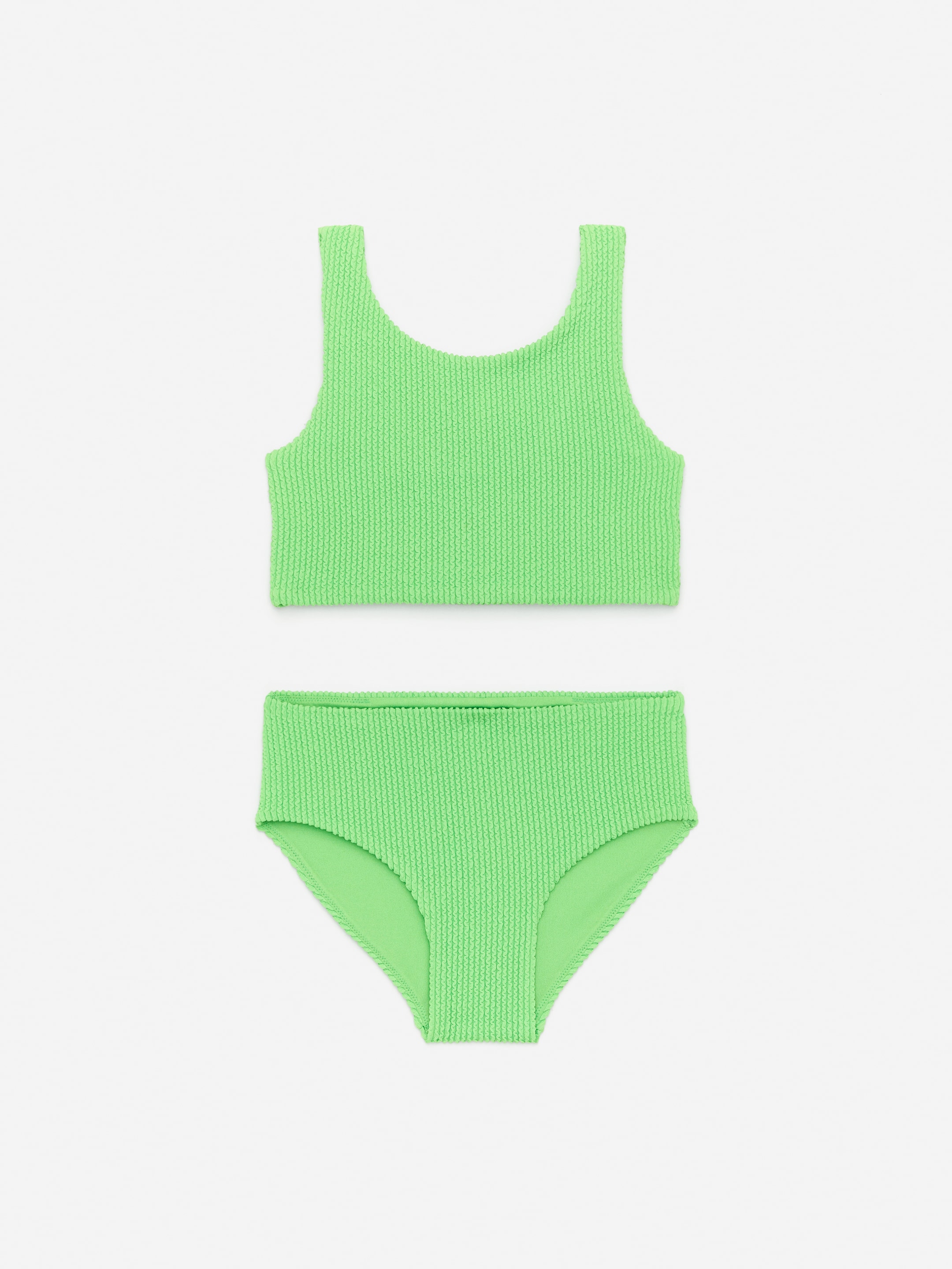 Bikini aus Seersucker - Leuchtendes Grün - Regular Fit - Kinder - StillMedia/DescriptiveStillLife - 1