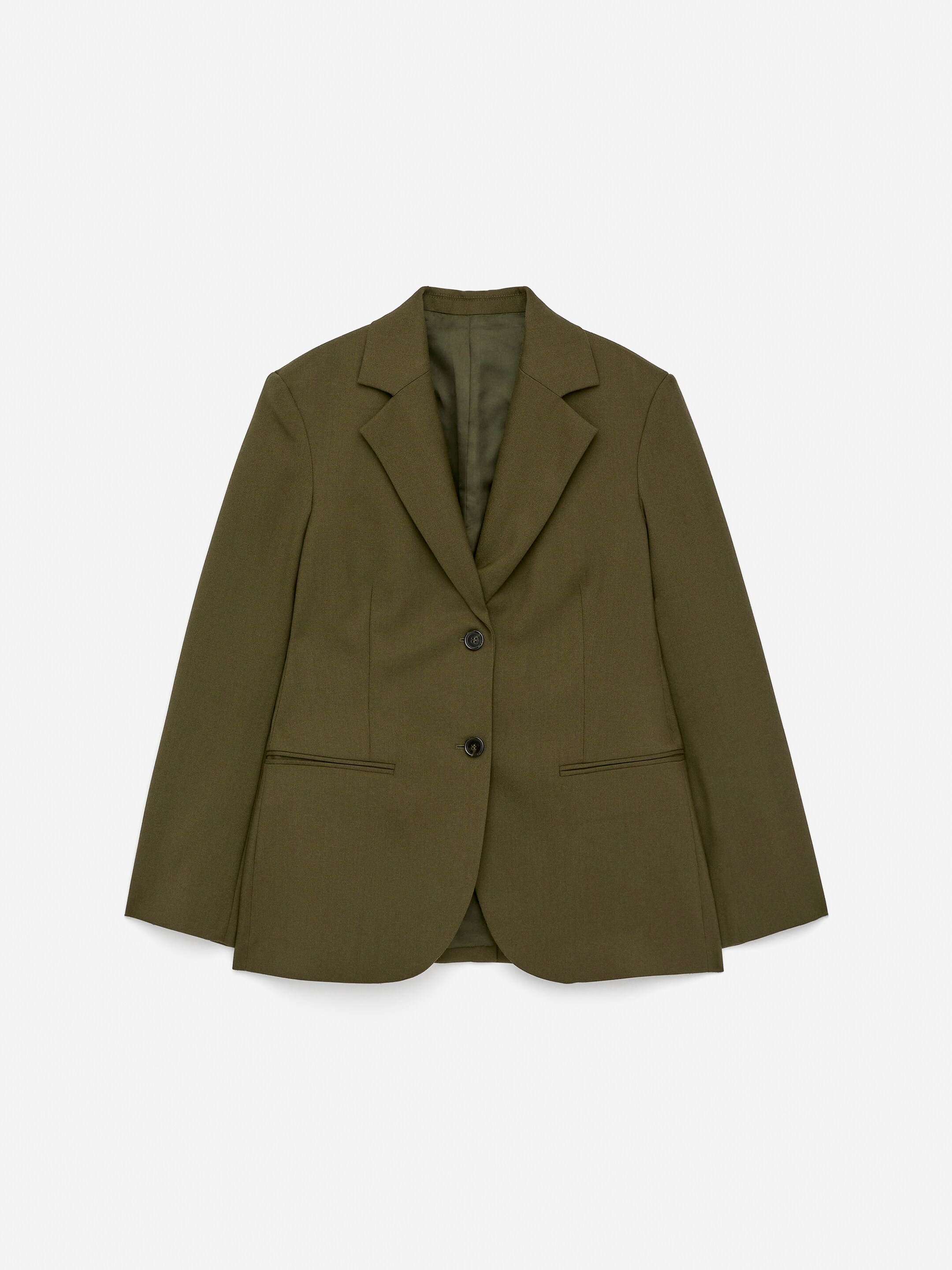 Näytä suurempi kuva: Bleiseri hopsack-villaa - Khakinvihreä - NAISET | H&M FI 5