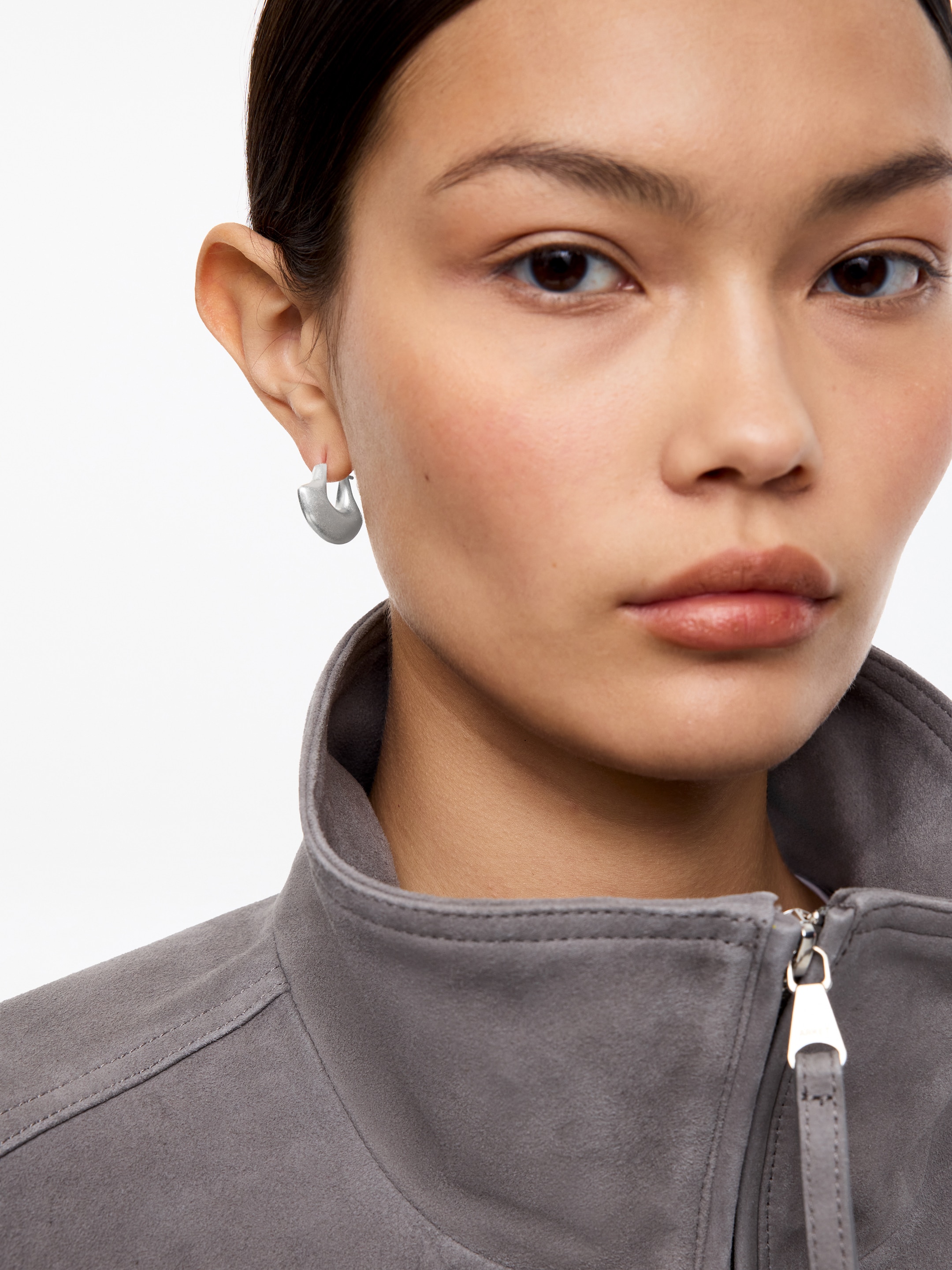 Half moon Hoops - Silver - Women - StillMedia/Lookbook - 2