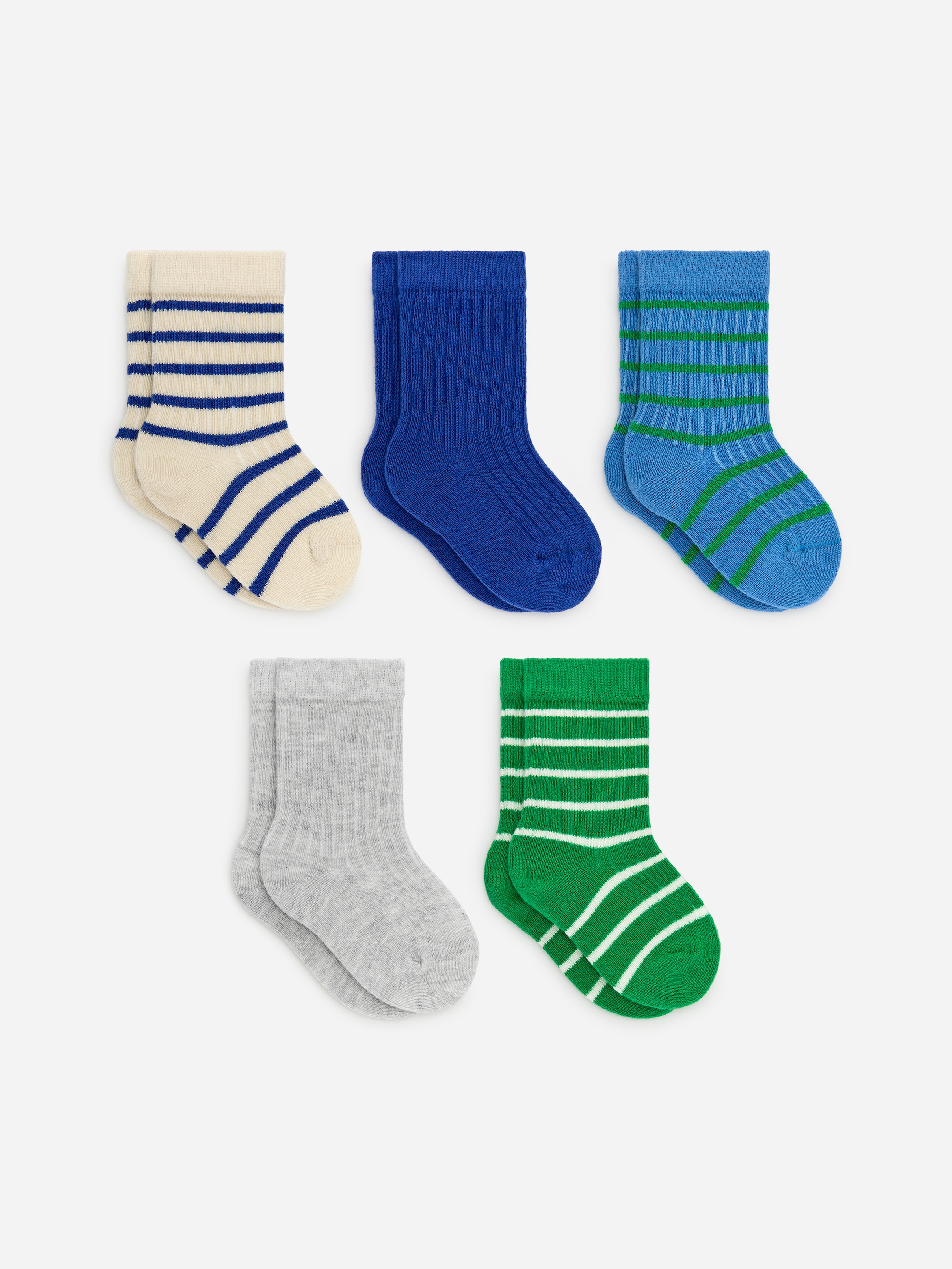 5 Paar Rippstricksocken für Babys-#3B4EA3-18417