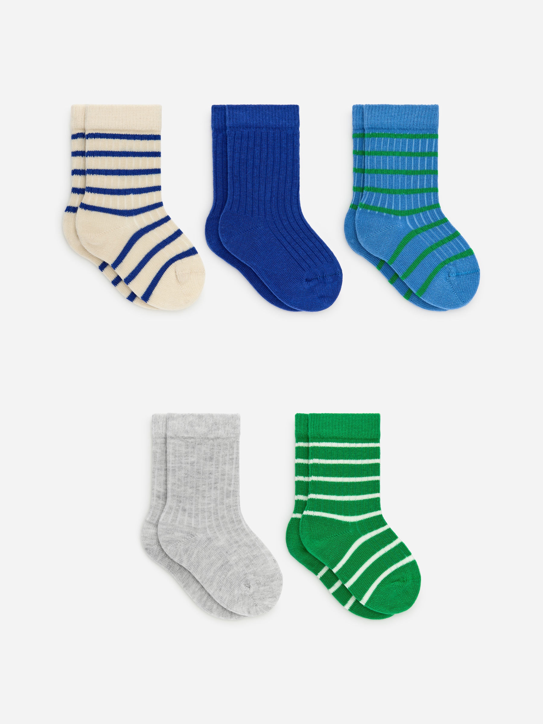 5 Paar Rippstricksocken für Babys-#3B4EA3-18417