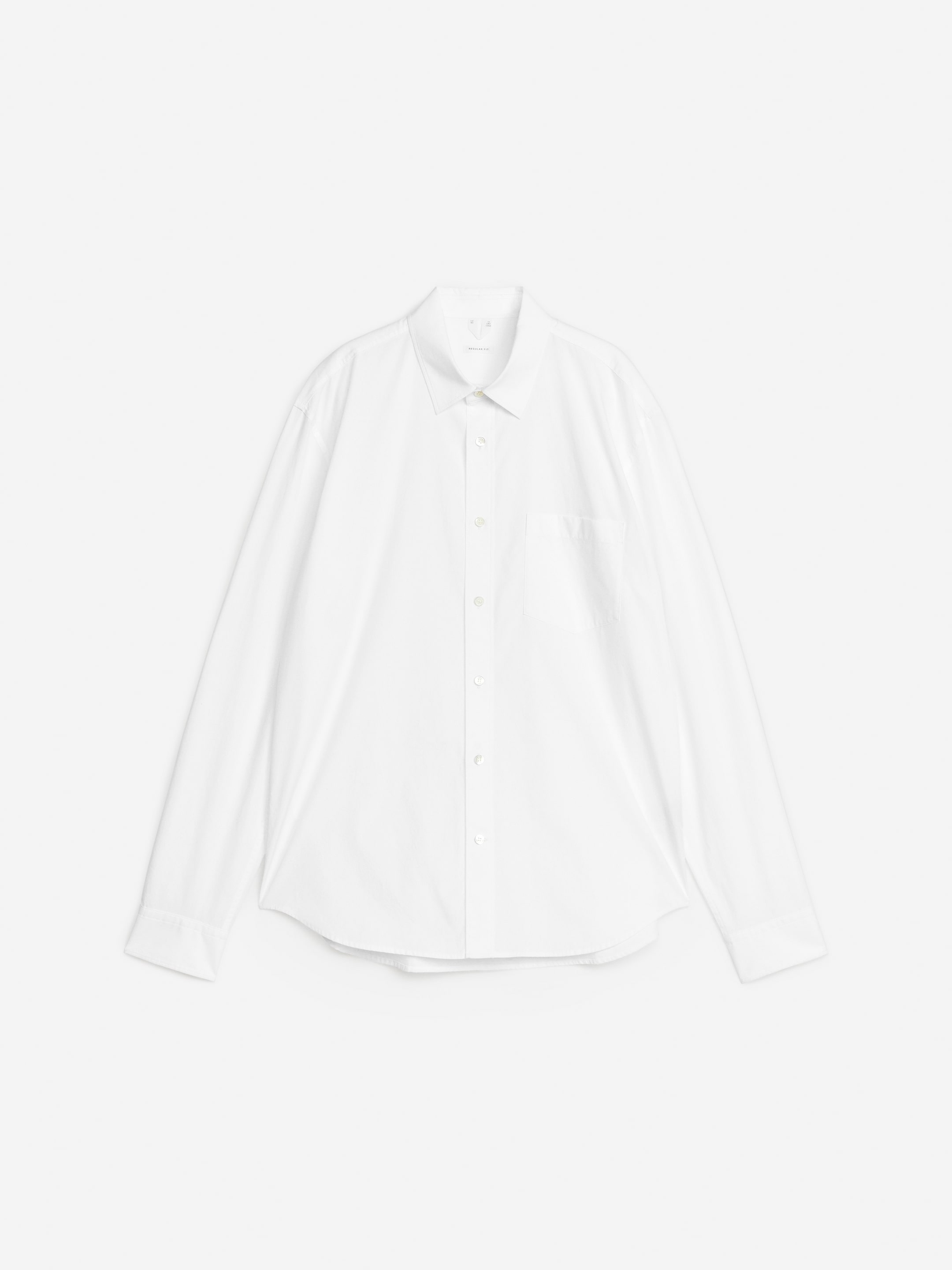 Ingrandisci l'immagine: Washed Poplin Shirt - White - UOMO | H&M CH 1