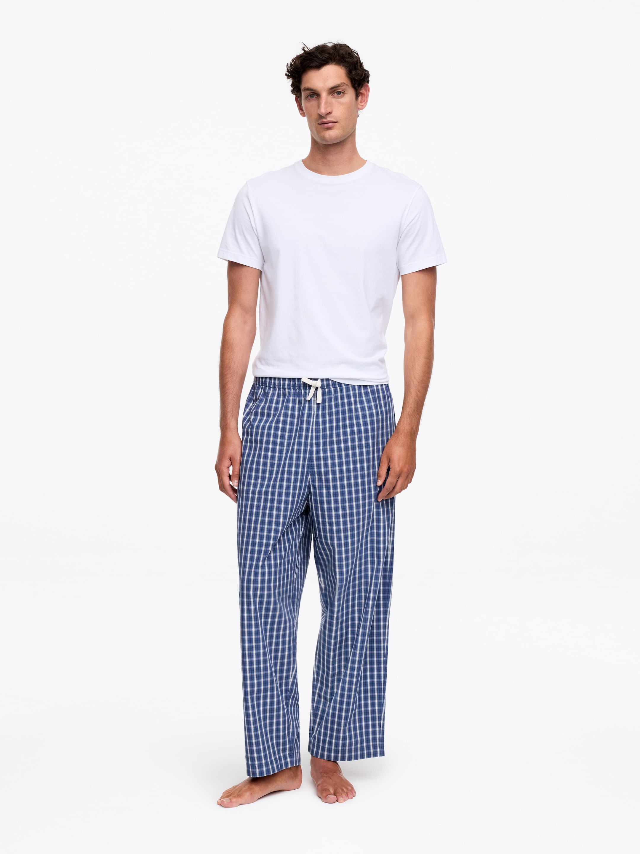 Wide Pyjama Trousers-#496496-18456