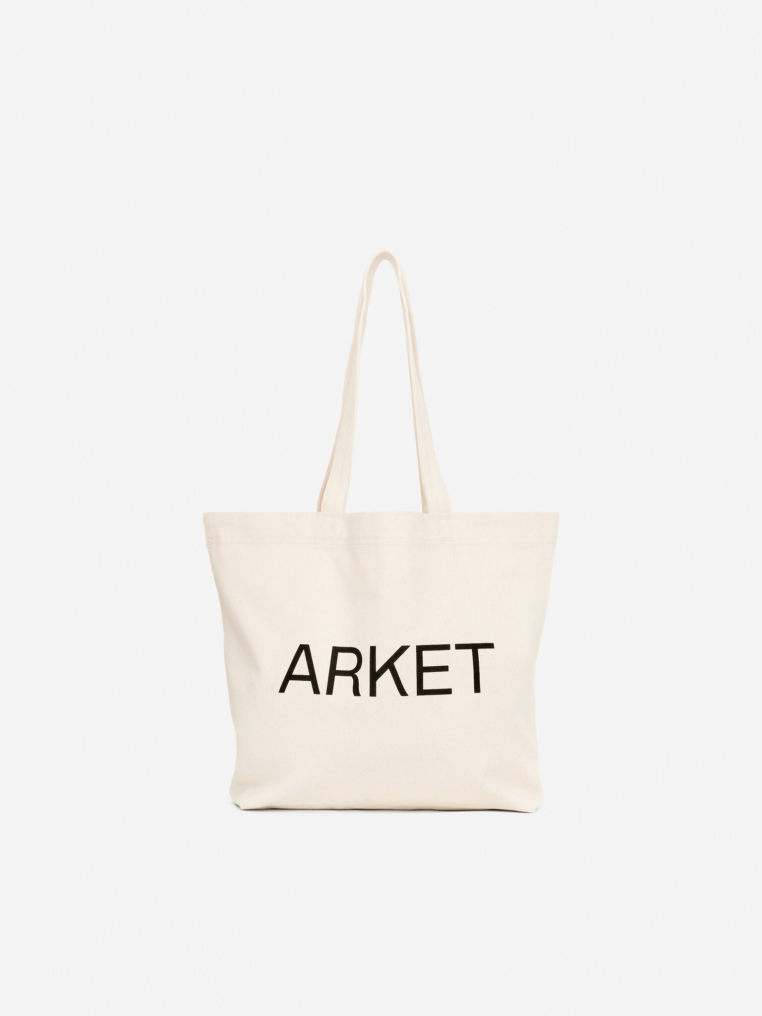 Sac fourre-tout en toile ARKET - Blanc cassé/Noir - 2
