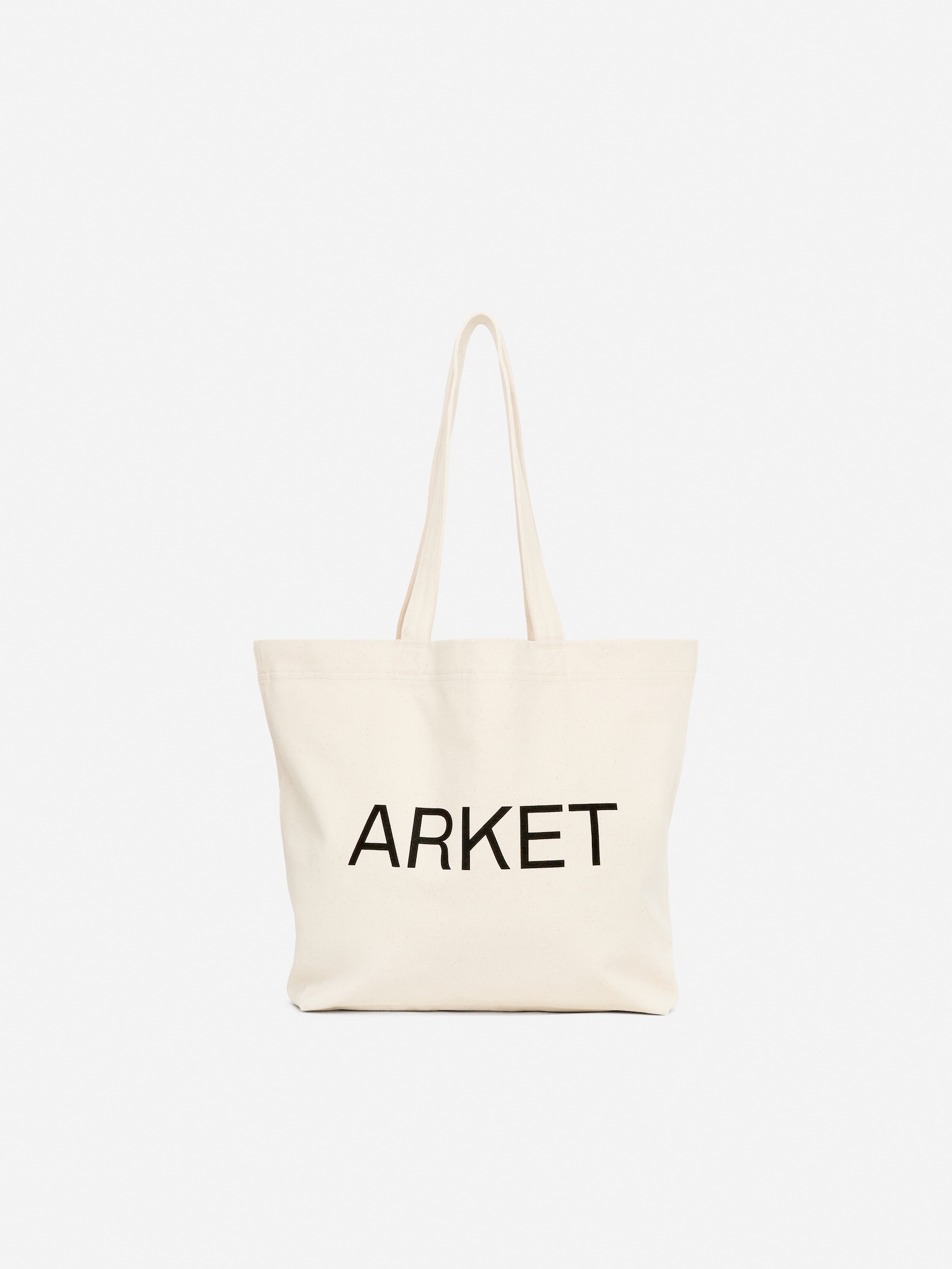 ARKET Canvas Tote - Off White/Black - 2