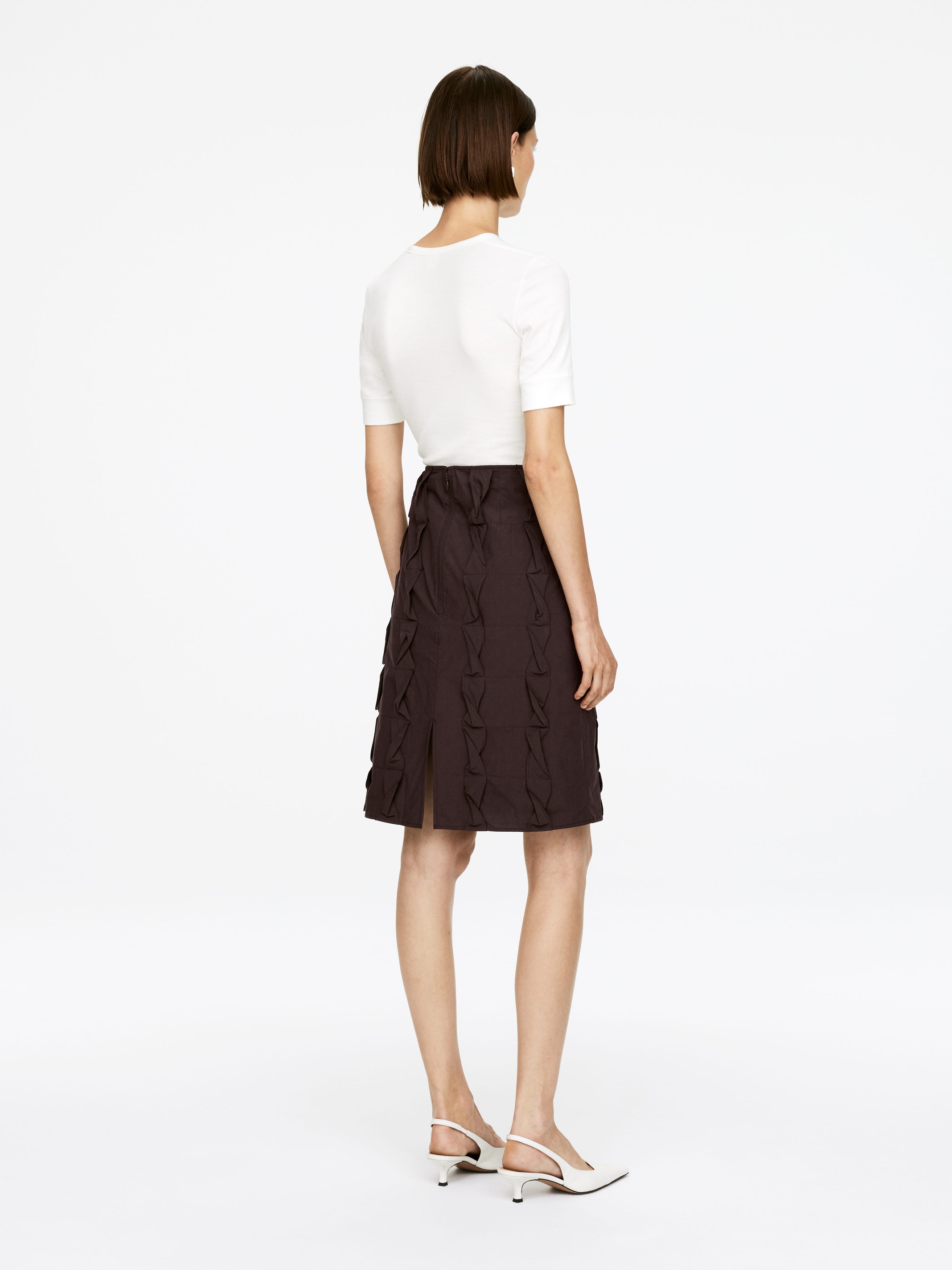 Frill Skirt - Brown - Regular fit - Women - StillMedia/Lookbook - 3