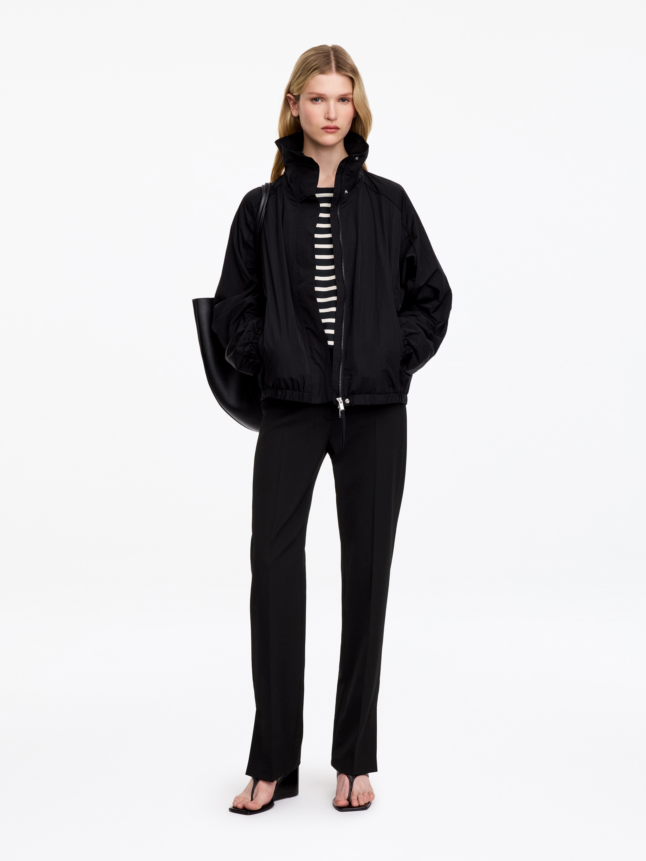 Smalle elegante broek - Zwart/Donkerblauw