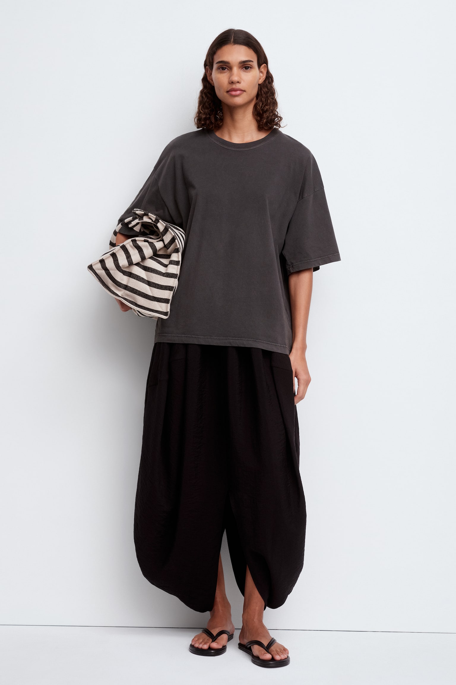 Vászontáska-Fekete/Törtfehér - 3