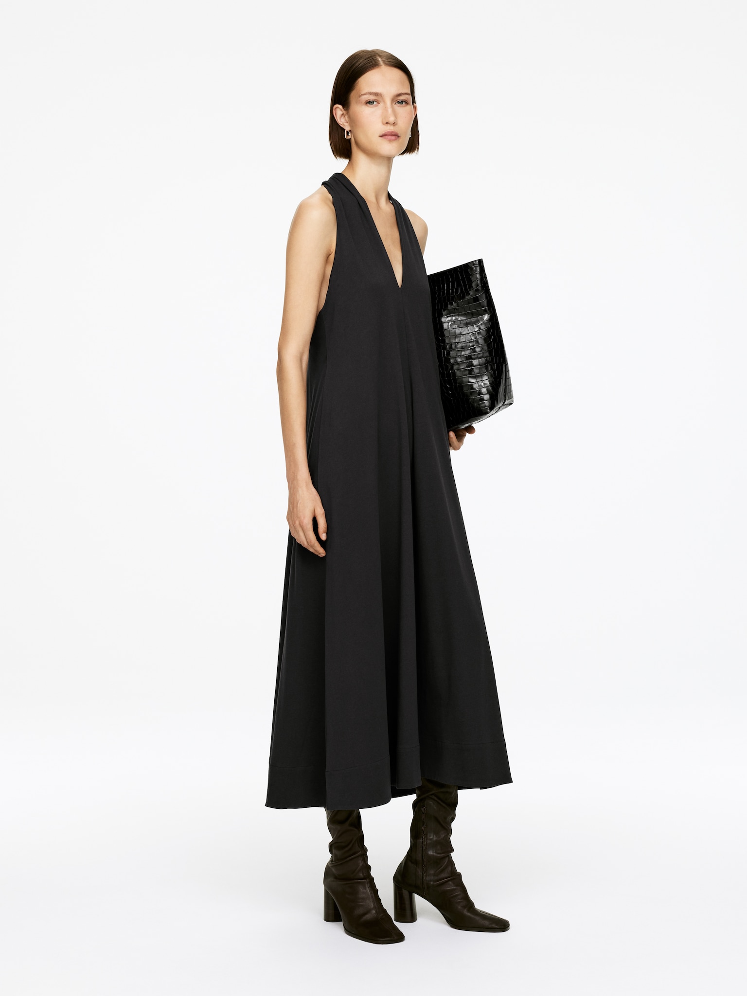 Robe dos nu - Marron foncé - 5
