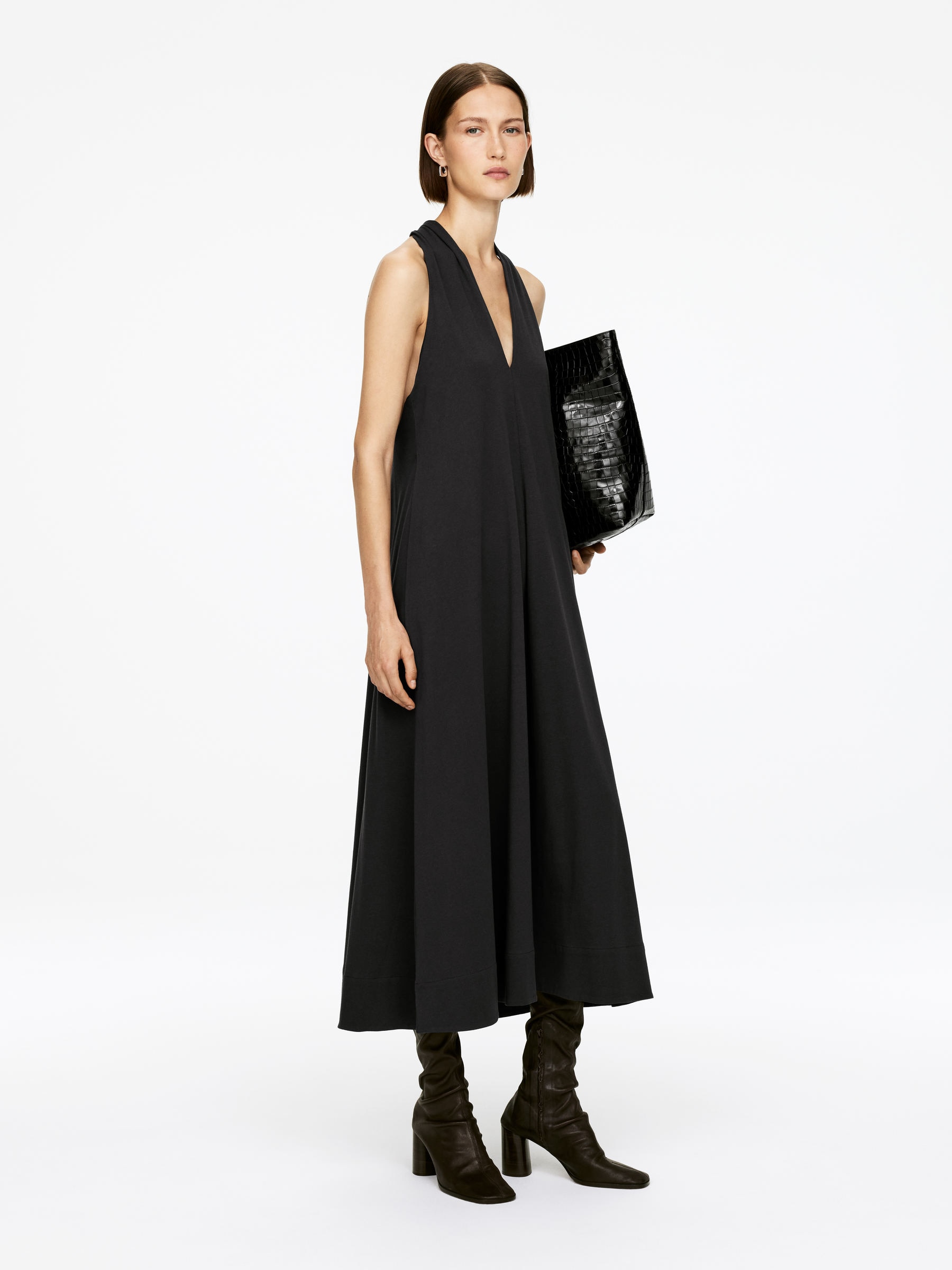 Halterneck Dress - Dark Brown - Regular fit - Women - StillMedia/Lookbook - 3