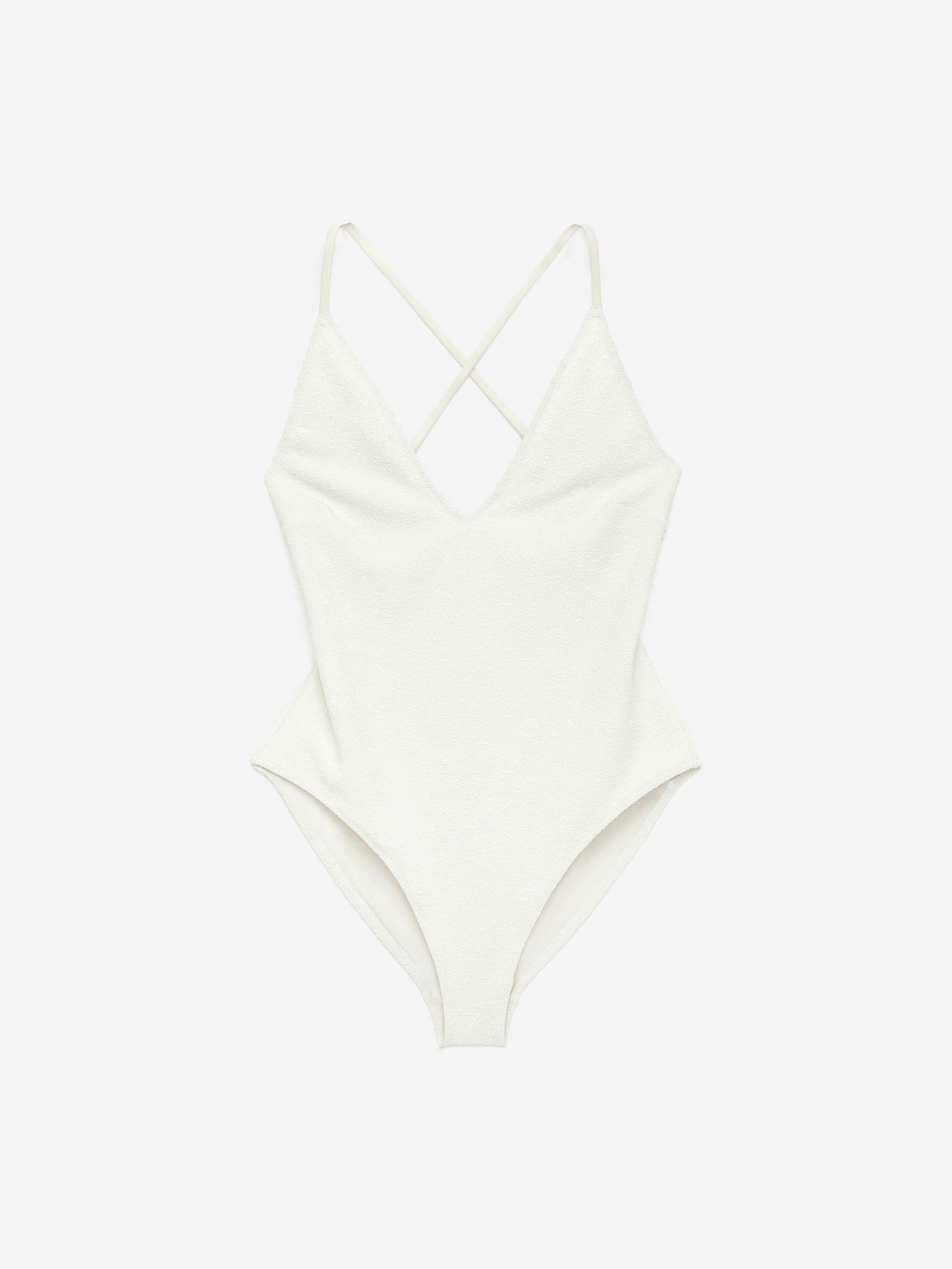 Structured Swimsuit-White-15490