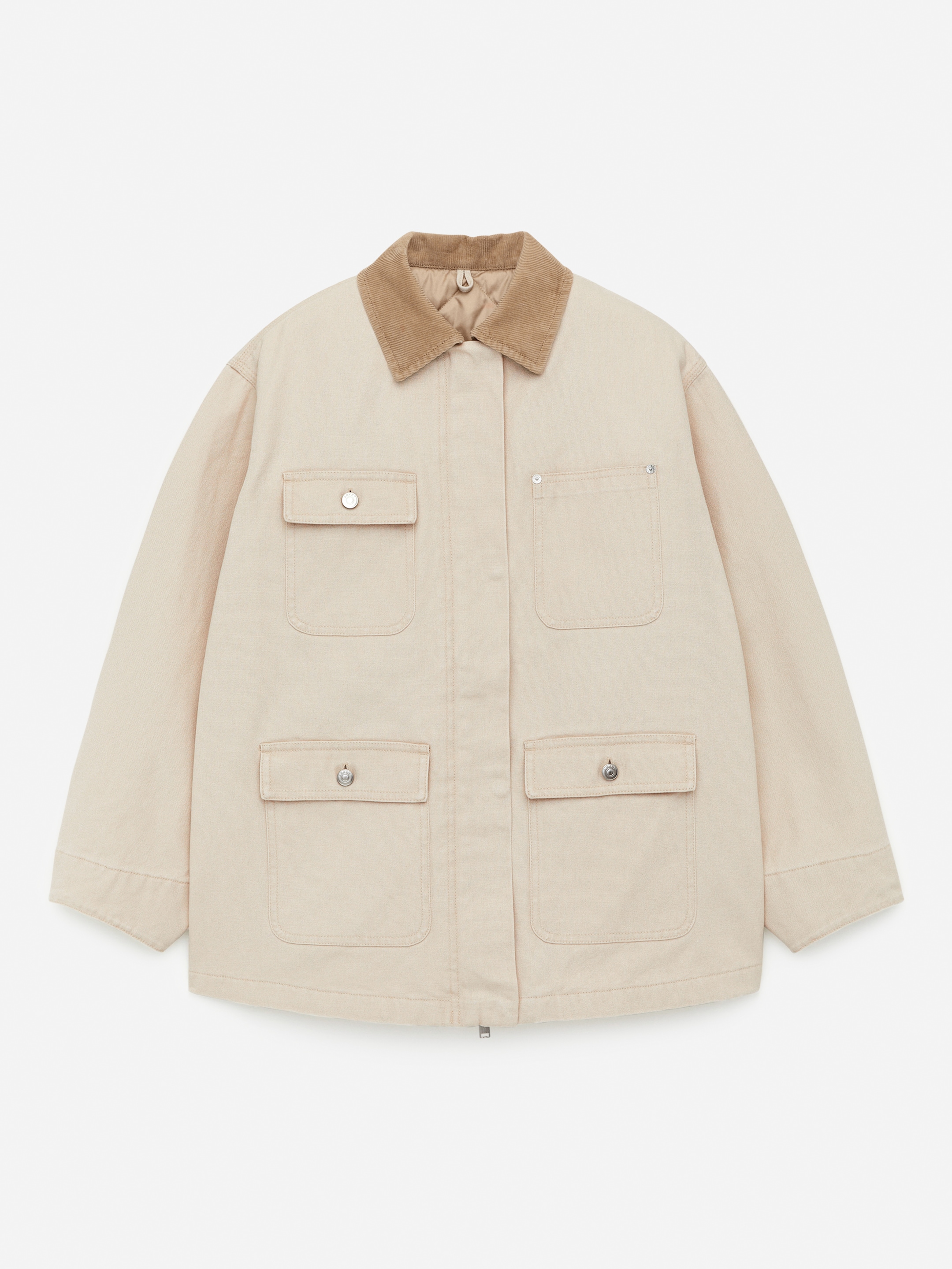 Lined Canvas Jacket-#DCD6C7-14260