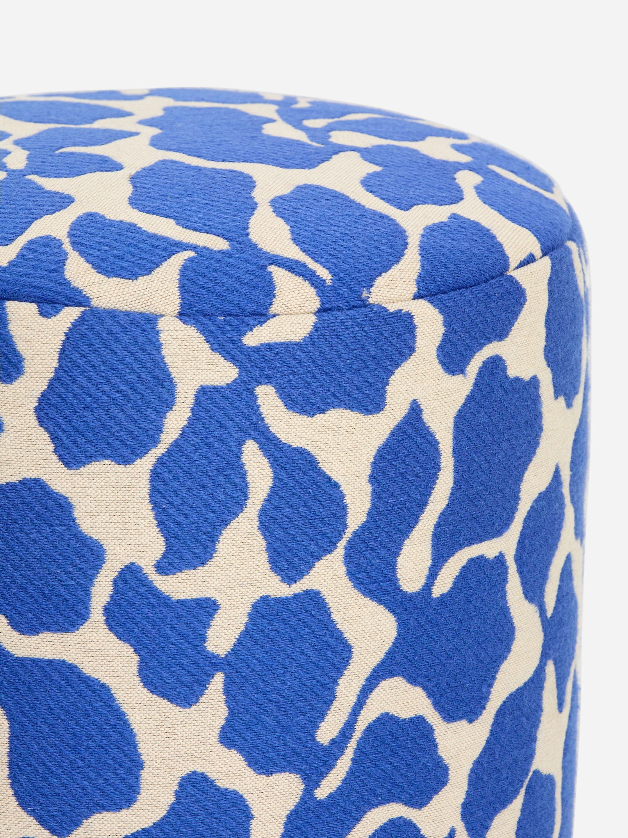 Puf de lana y algodón - Blanco/Azul - homeware - StillMedia/DescriptiveDetail - 2