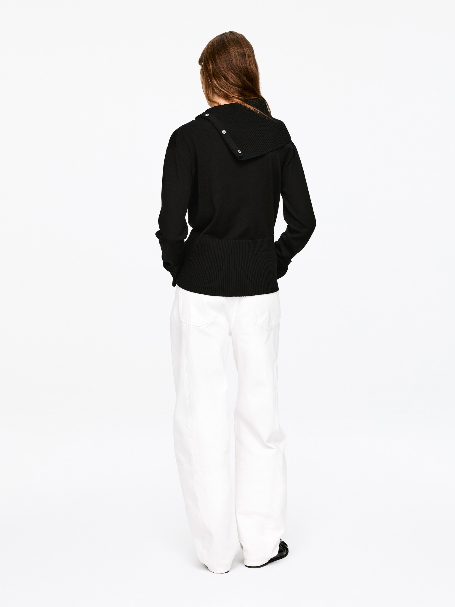 Twisted Wool Cardigan - Black - 5