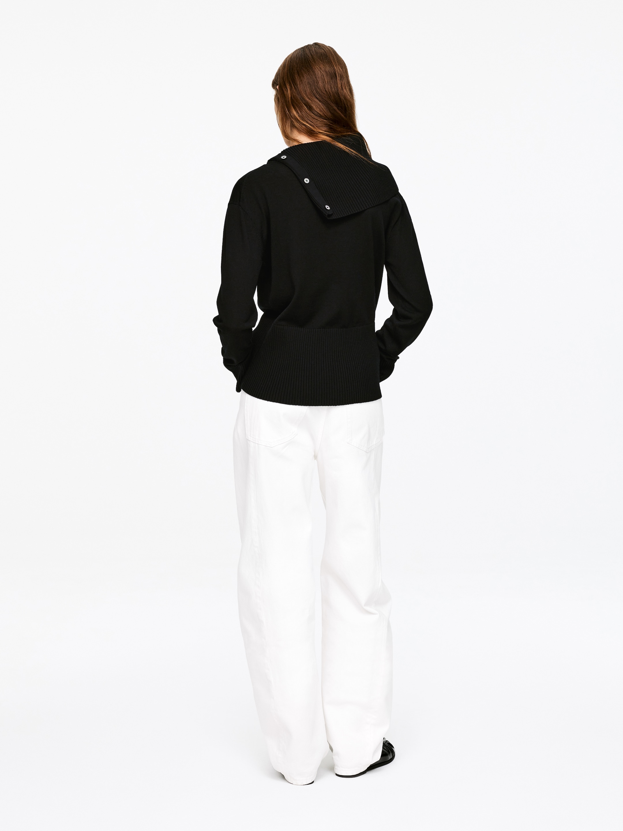 Cardigan in lana a maglia ritorta - Nero - Regular fit - Women - StillMedia/Lookbook - 5