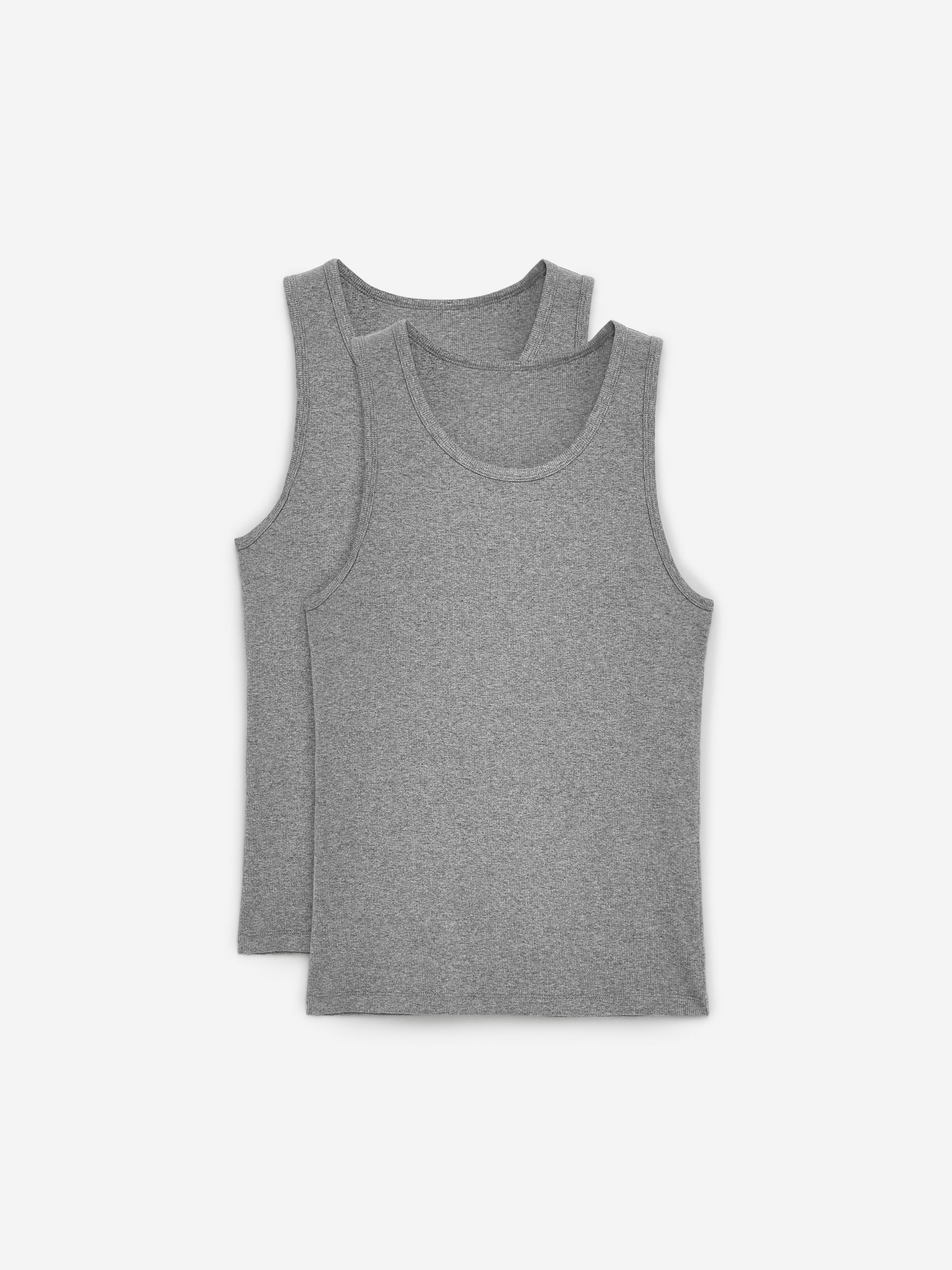 Ribbed Tank Top Set of 2-#A5A5A5-16987