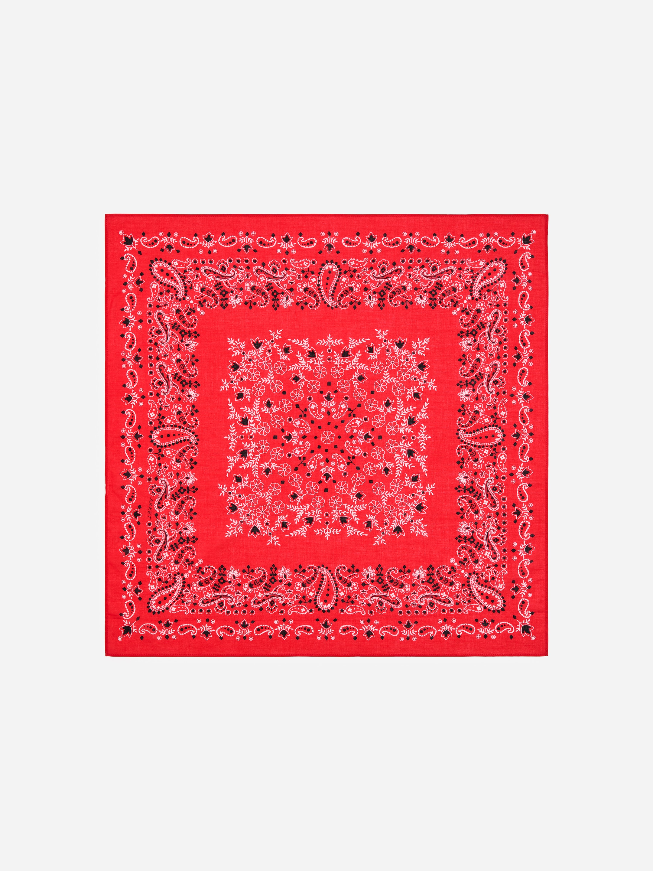Scarf i bomull-Red-20307
