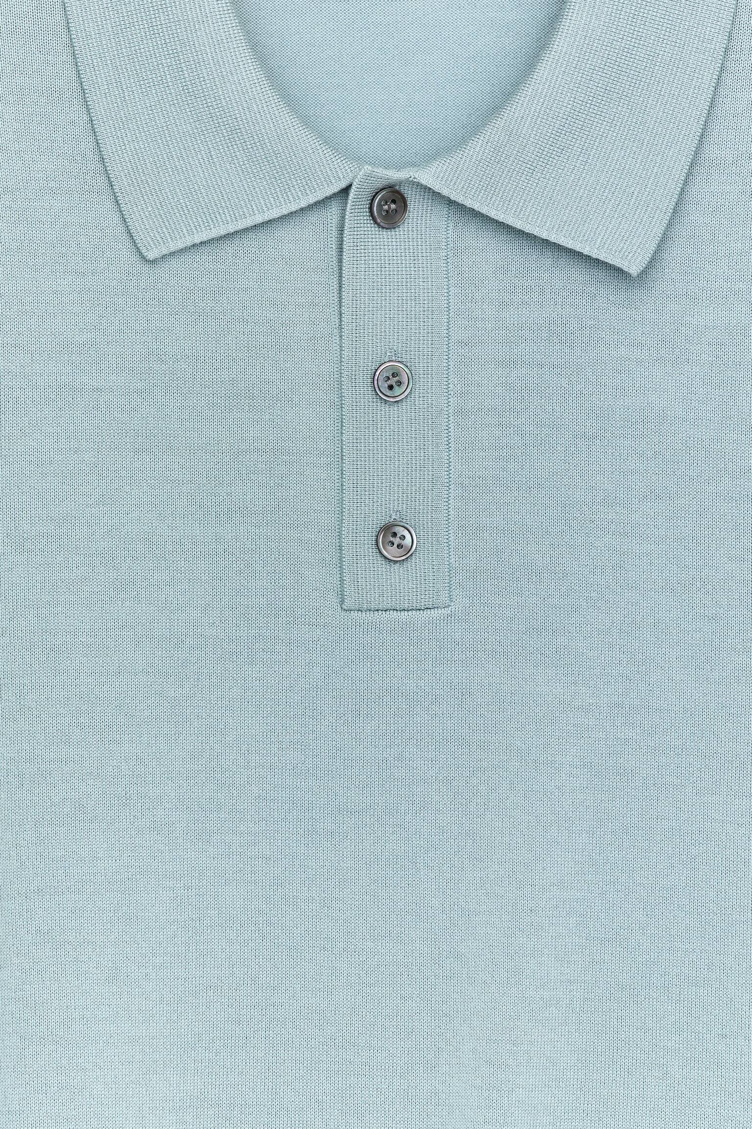 Merino polo sveter - Svetlomodrá/Tmavomodrá/Tmavozelená/Tmavohnedá/Sivý melír - 4