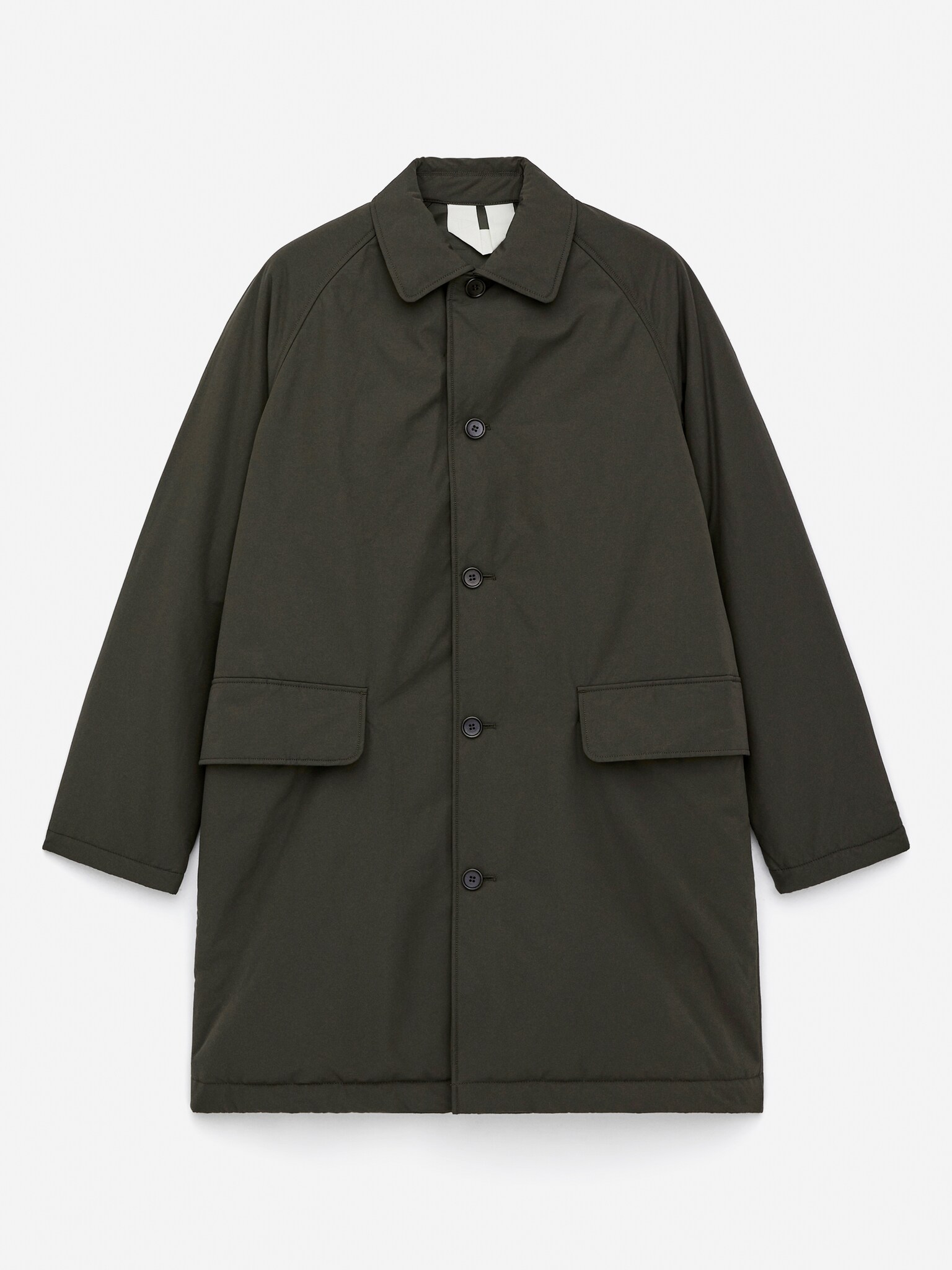 Abrigo con ligero acolchado - Verde oscuro