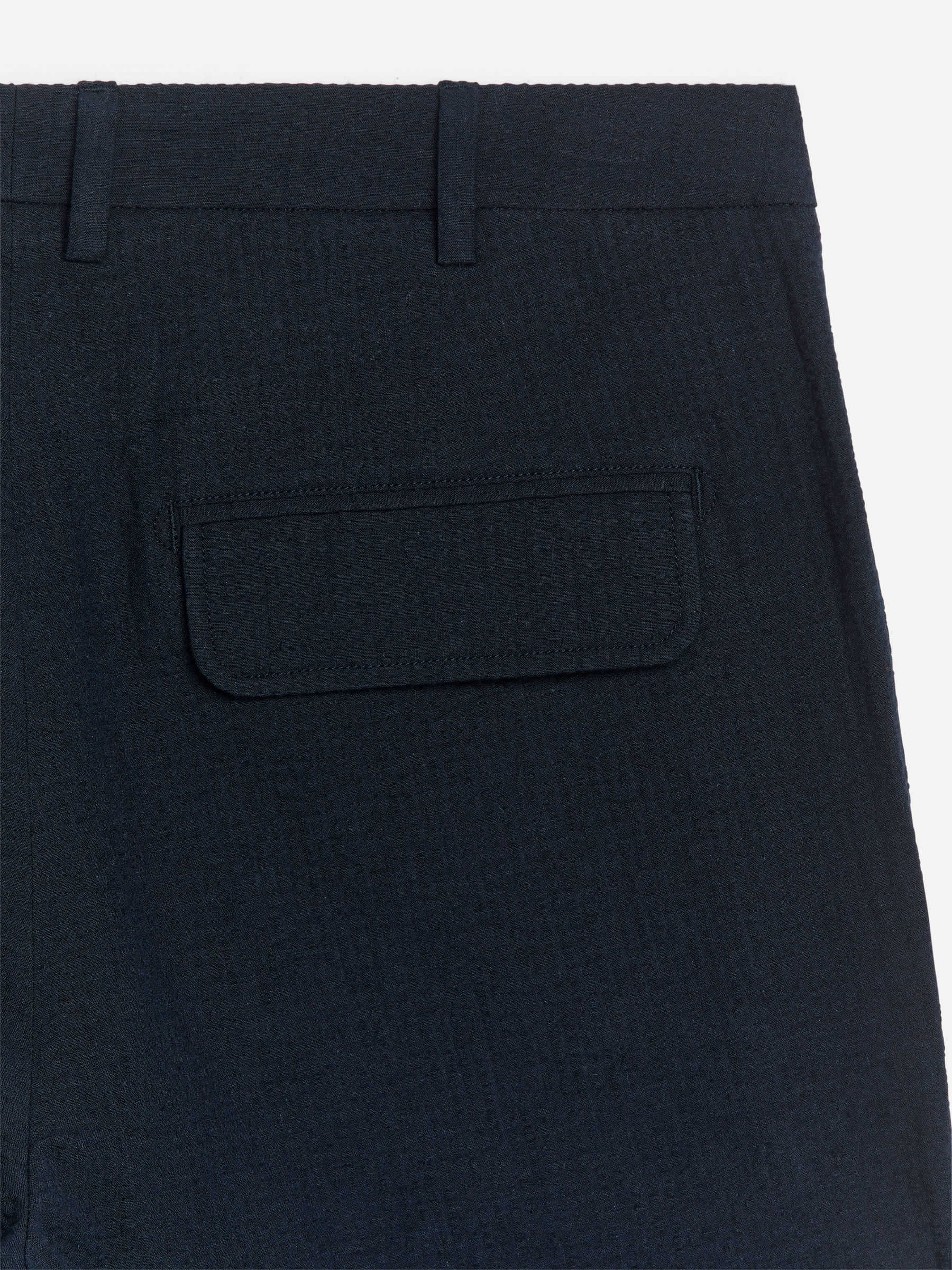 Pantalon en mélange de lin avec motif seersucker - Bleu foncé - Homme - StillMedia/DescriptiveDetail - 1